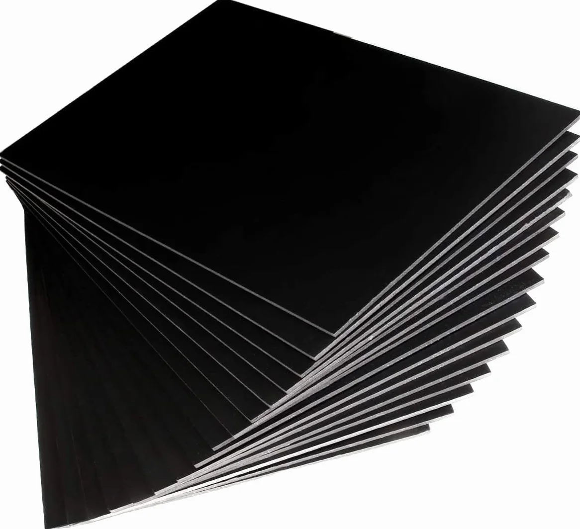 SENENQU 16 Piezas Carton Pluma A3 Negro 5 mm, Planchas de Espuma para Manualidades, Foamboard Ligero para Maquetas, Cartelería, Presentaciones y Oficina