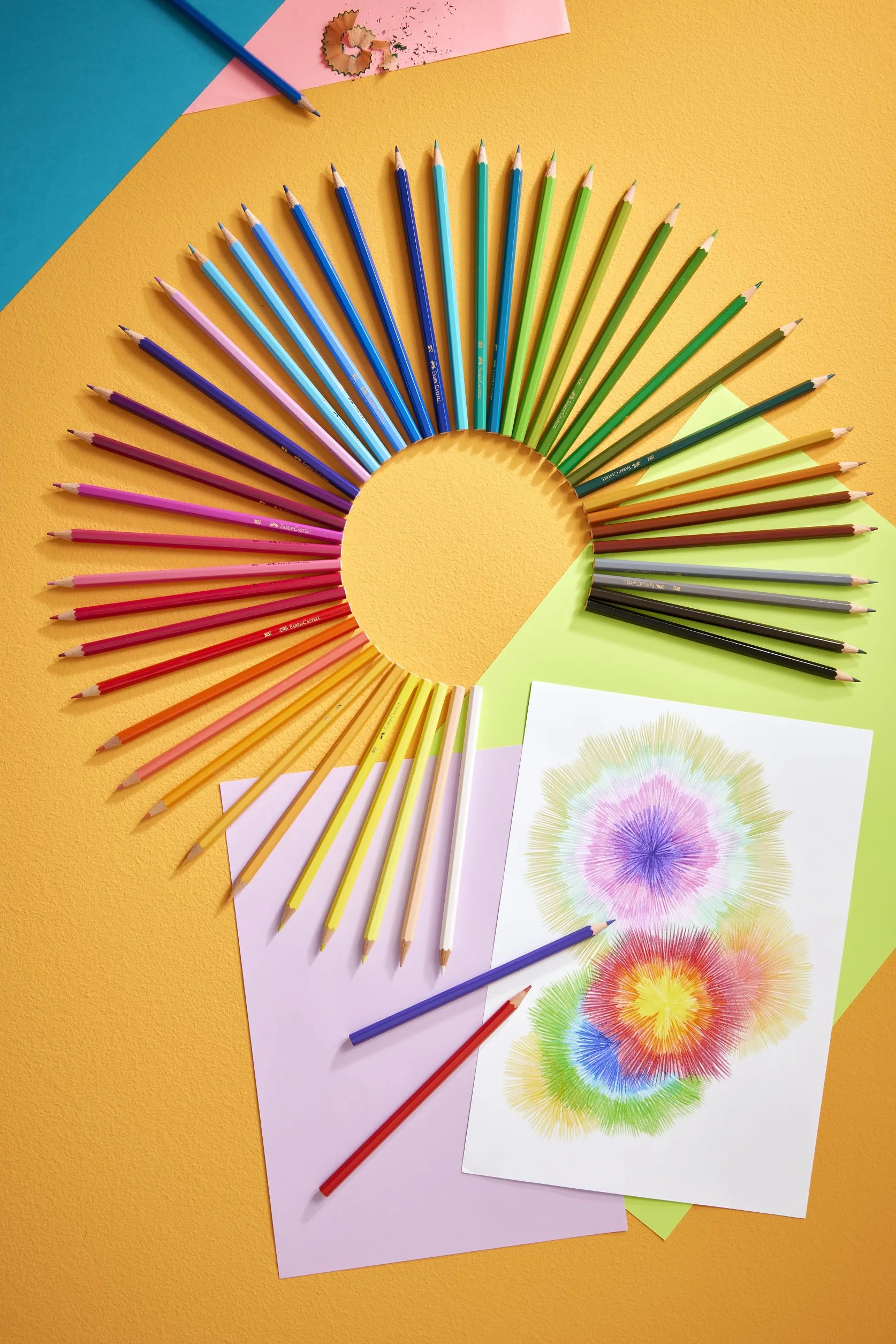 FABER-CASTELL 111260 - Set de lápices de colores Castle, 60 piezas, hexagonales, resistentes a la rotura, para niños y adultos