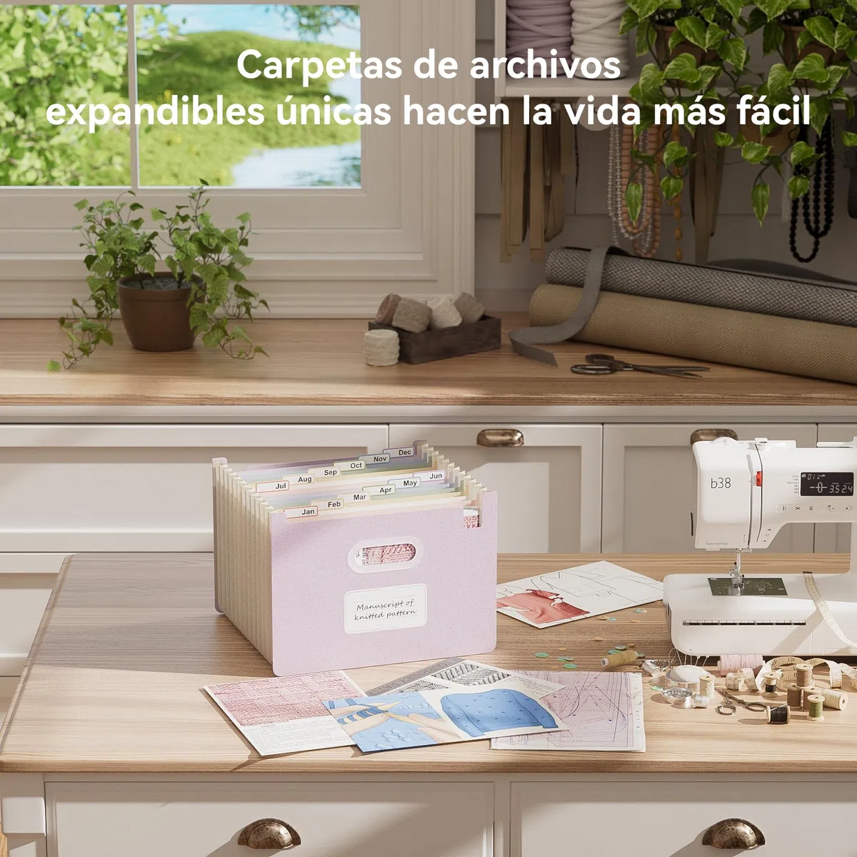 EcoStash Carpeta Clasificadora Acordeón, 12 Bolsillos Archivador A4 de Paja de Trigo, Clasificador Documentos Expandibles,Vertical,Libre de BPA,Regreso a la Naturaleza,Vida Saludable - Púrpura Lavanda