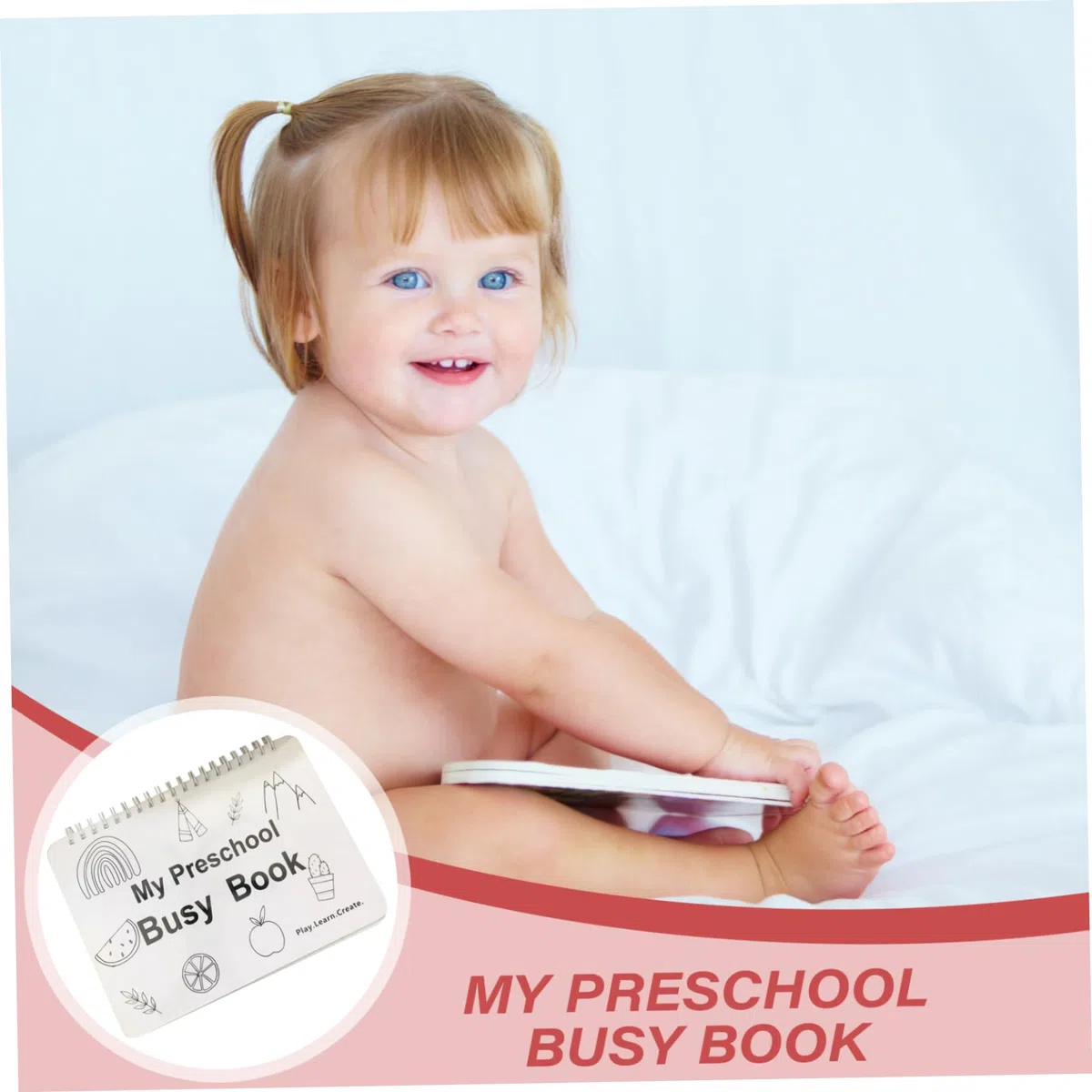 My Preschool Busy Book Set Grueso Completo Juego de 12 Temas Interesantes Educativos Preescolar para Viajes y Aprendizaje Divertido