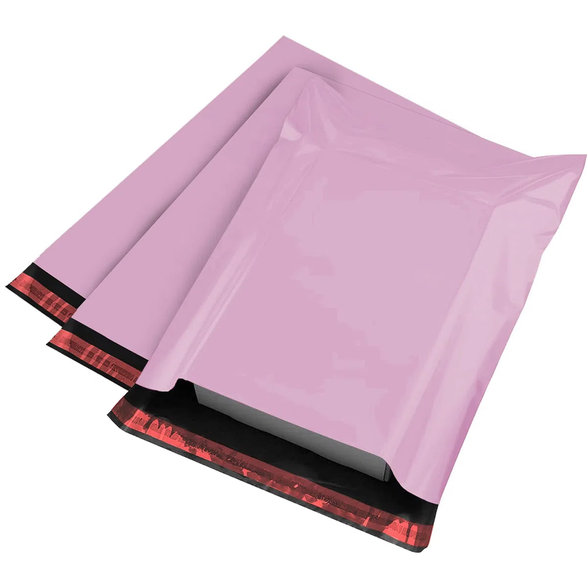 iSOUL iSOUL - Bolsas grandes y resistentes para envíos postales, color gris, 12 x 16 pulgadas, paquete de 100 unidades, color rosa claro