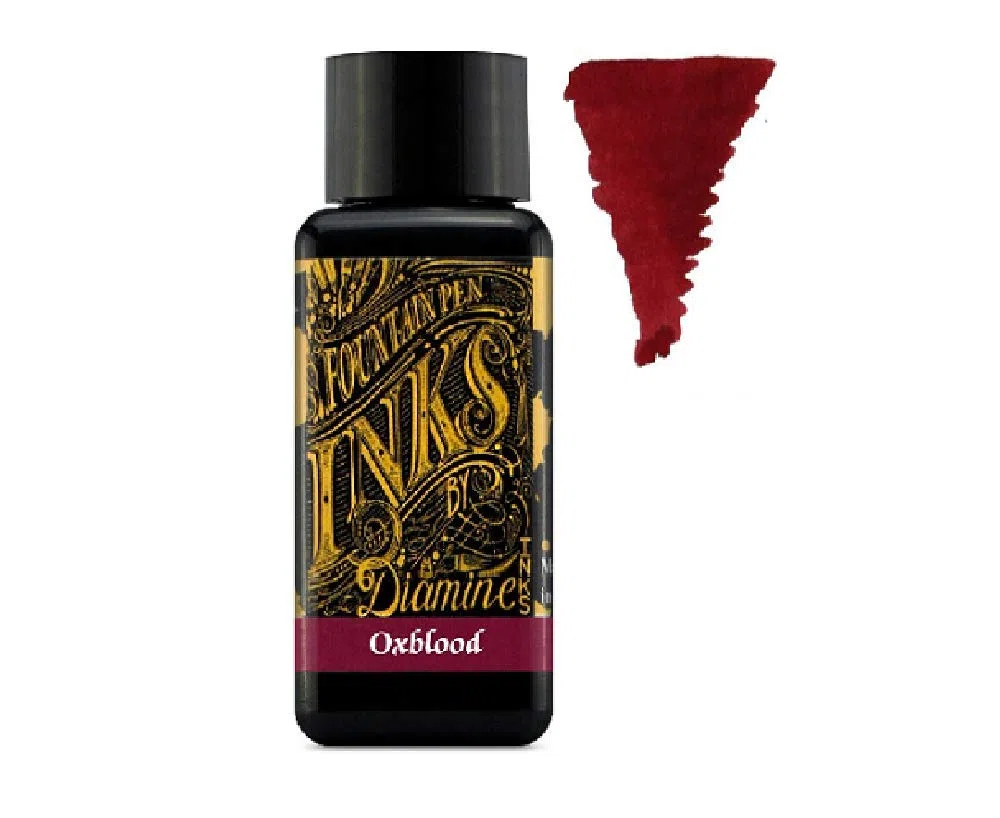 Diamine - Tinta para pluma estilográfica, 30 ml, color primario, 3 botellas – Oxblood & Oxford Blue & Green Black