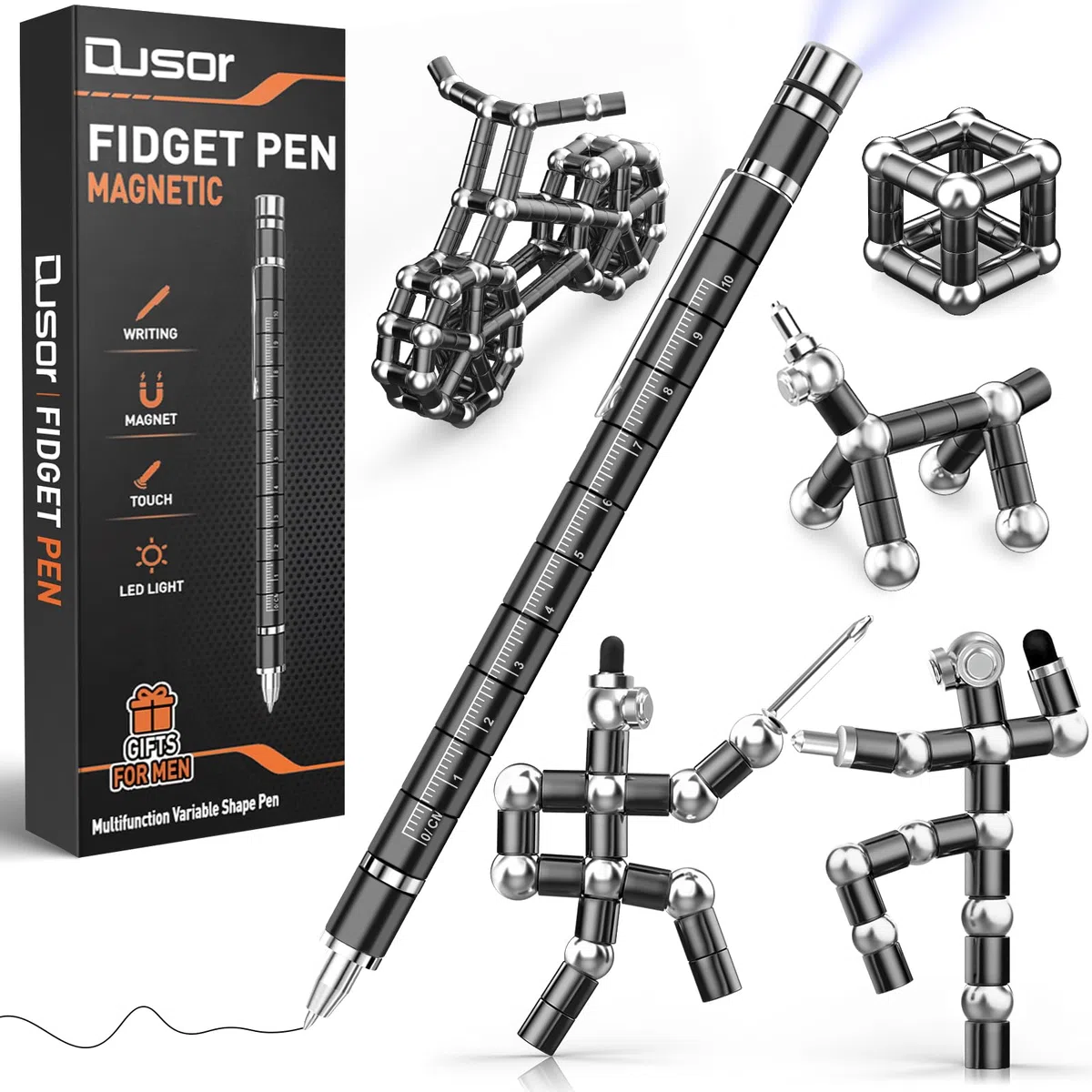 Dusor Regalo Hombre Bolígrafo Magnético, Regalo Navidad, Hombre Original Padre Cumpleaños Adolescentes Gadgets Tecnologicos