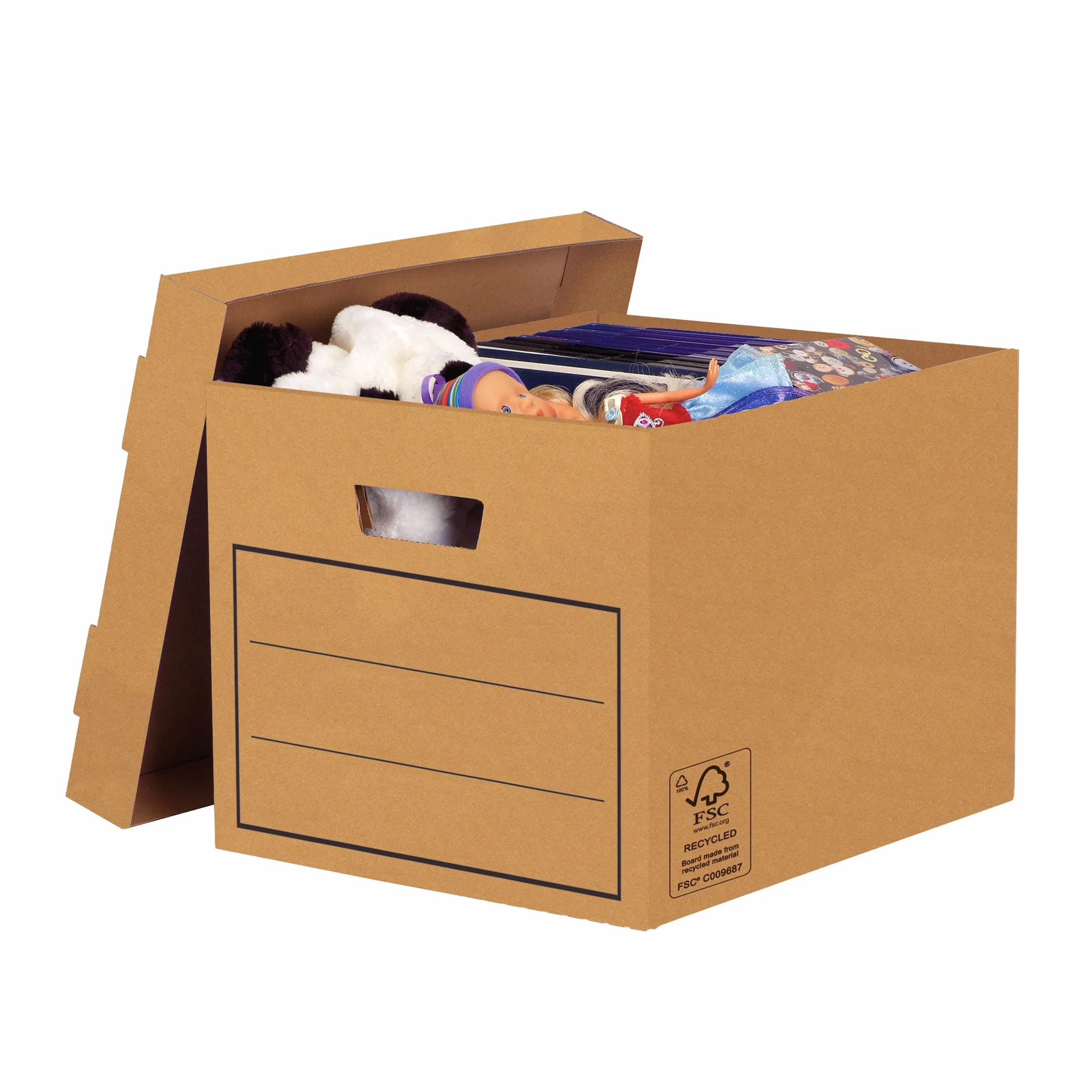 Bankers Box 00154, Caja de almacenamiento, marrón, pack de 10 unidades