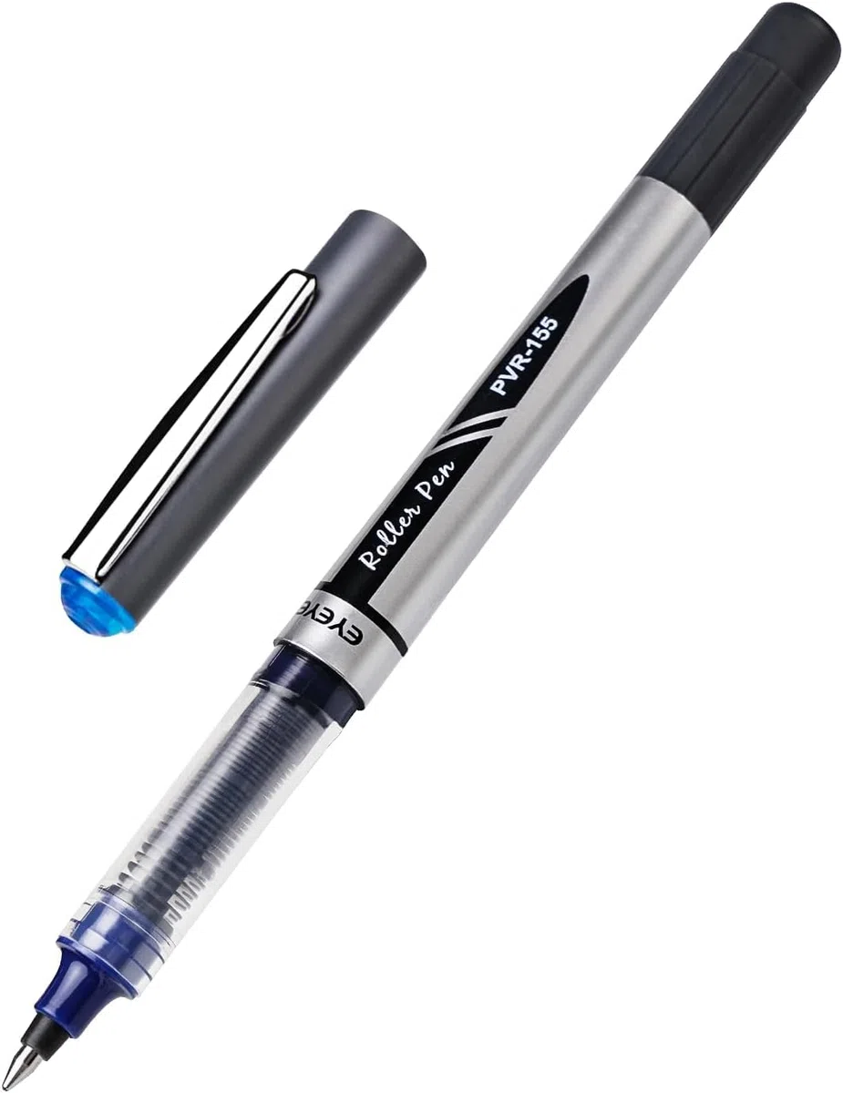 EYEYE Bolígrafos de tinta líquida Azul, 25pcs Bolígrafo Roller de Secado Rápido de Tinta, secado rápido para escribir, Escritura Suave para Oficina, Hogar, Empresa, Escuela 0.7mm