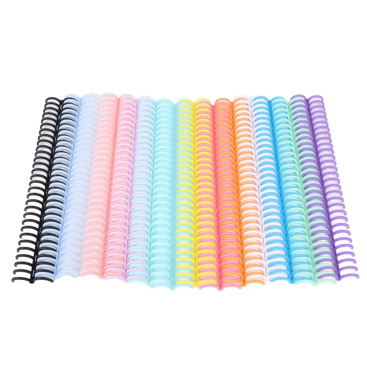 BORDSTRACT 14 Uds. de encuadernación con peine de 14 colores, capacidad de 150 hojas, calendario de cuaderno con peine de encuadernación de plástico PP de 19mm x 30 anillos