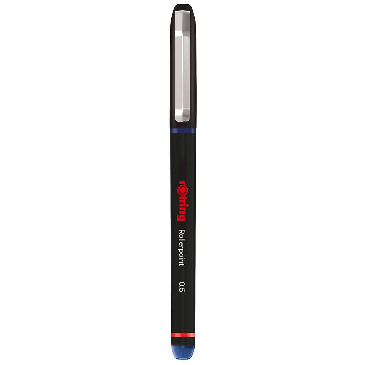 rOtring bolígrafo roller | punta de aguja (0,5 mm) para una escritura precisa | tinta azul | 12 unidades