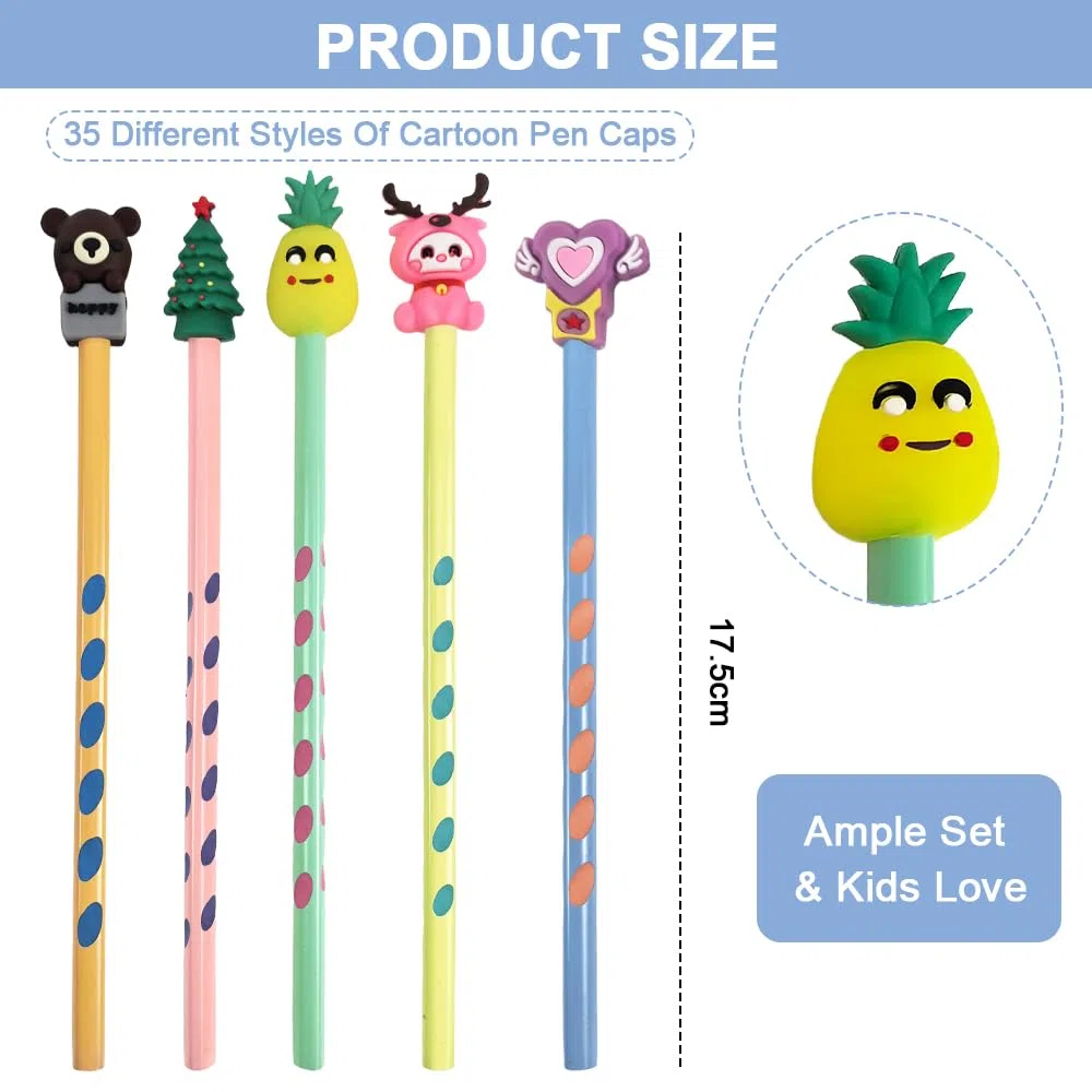 35 Pcs Lápices de Madera con muñeco de Animales Lápices Triangulares Gruesos 17.5cm 5 Colores Suaves Lapices Detalle Fiesta Cumpleaños Premio Regalo en El Colegio y Festividades para Pequenos