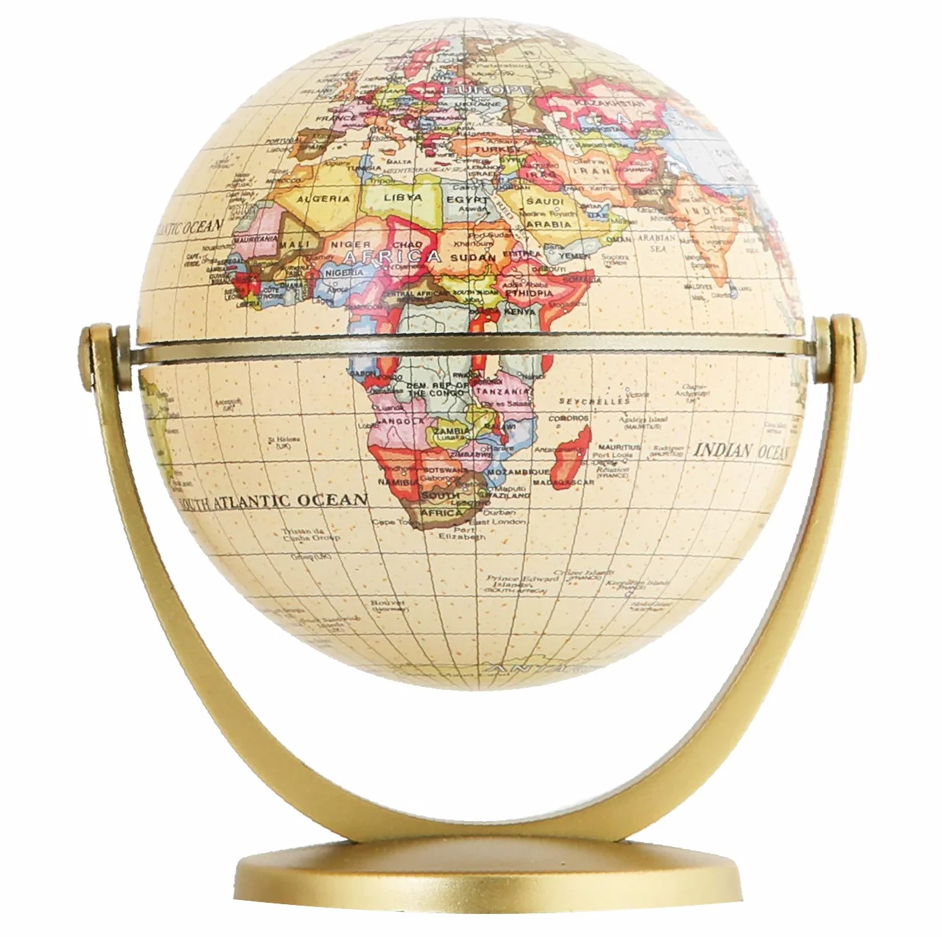 EXERZ 10cm Mini Globo Antiguo en Inglés (10cm Mini Globo Antiguo)