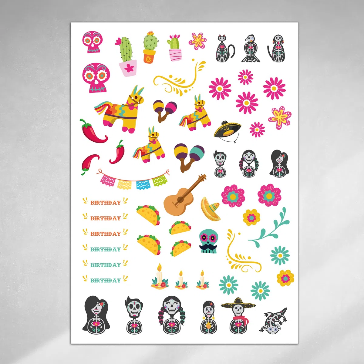 "Imagicom" VIVA LA VIDA Weekly Planner - Planificador de mesa con cuadrícula semanal, 54 hojas de arrancar + 1 hoja de pegatinas, perpetuo sin fecha - Ideal para el hogar y la oficina