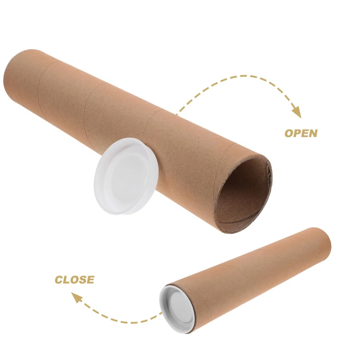 HOMSFOU tubo de cartón Dibujo tubos de cartón para embalaje papel de póster tubo de cartel de cartón para hacer cañas de pescar tubo de papel de arte de bricolaje