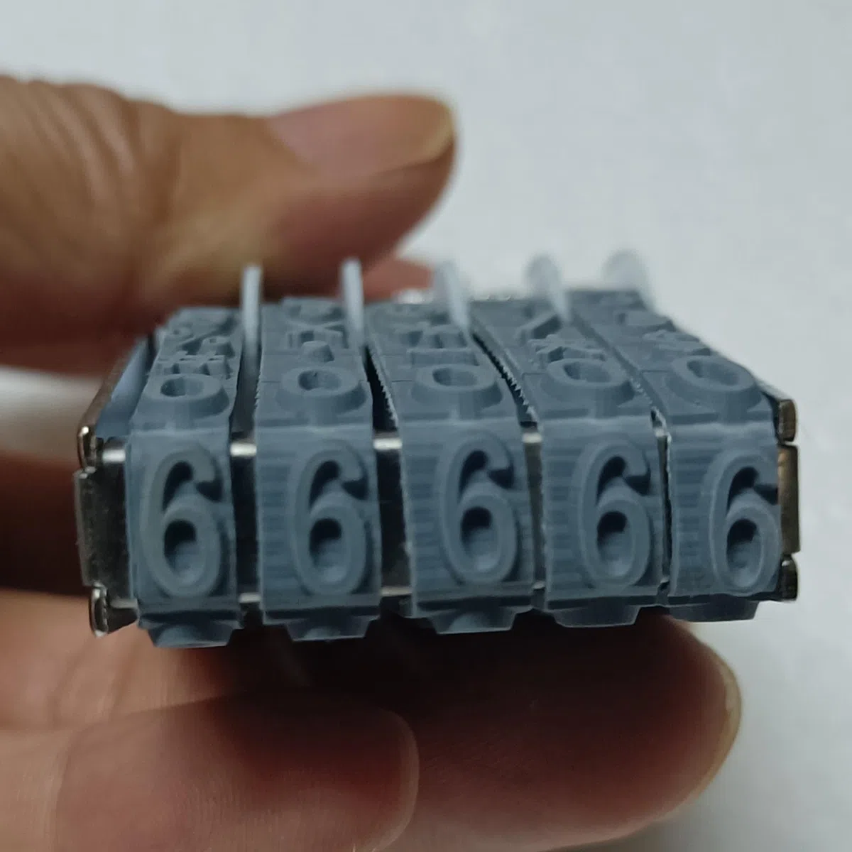 ZENG 5 Digits Sello de numeración Ajustable,Oficina Sello 5 Bandas 7mm x 5mm De Caucho 0-9 Números Números,Tamaño de impresión 7 x 35 mm-negro
