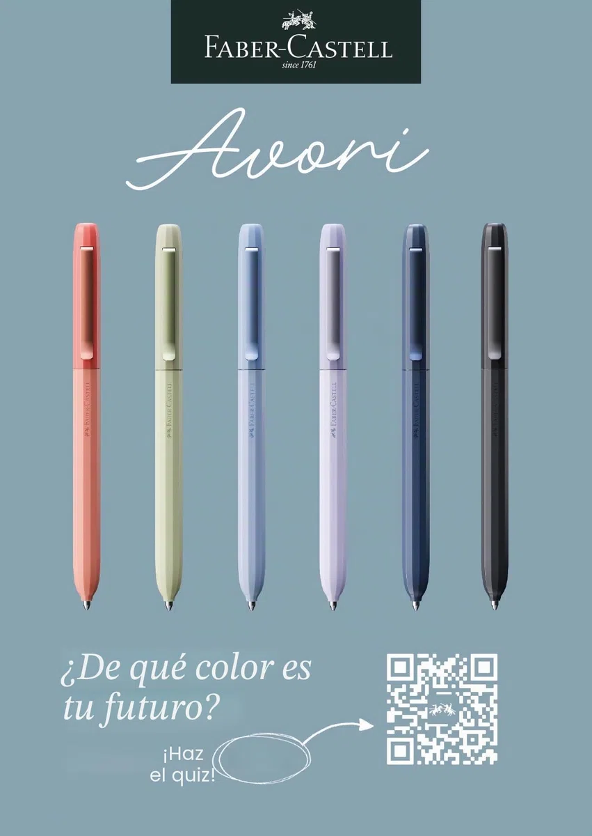 Faber-Castell 140660 - Bolígrafo AVORI XB - Negro - Cosmic Flow