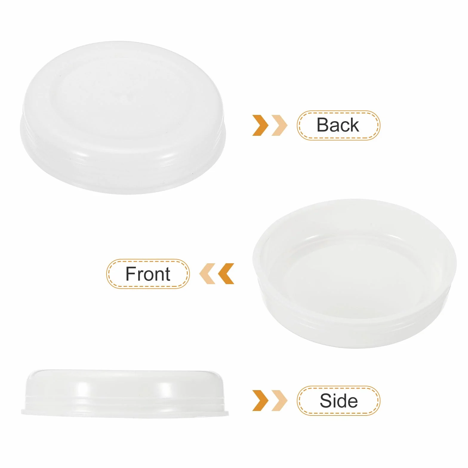 PATIKIL 60 Pcs Tapas De Plástico Para Tubos 2.1" ID PE Tapas Redondas Para Tubos De Cartón Para Almacenamiento De Documentos