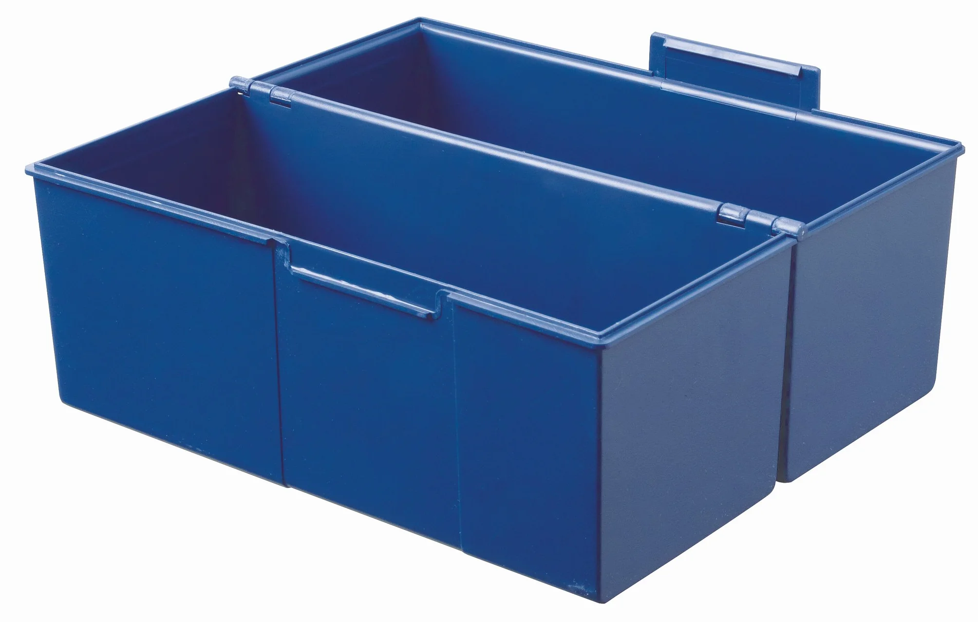 HAN Caja para fichas DIN A5 horizontal para 450 tarjetas con bisagra de acero, color azul