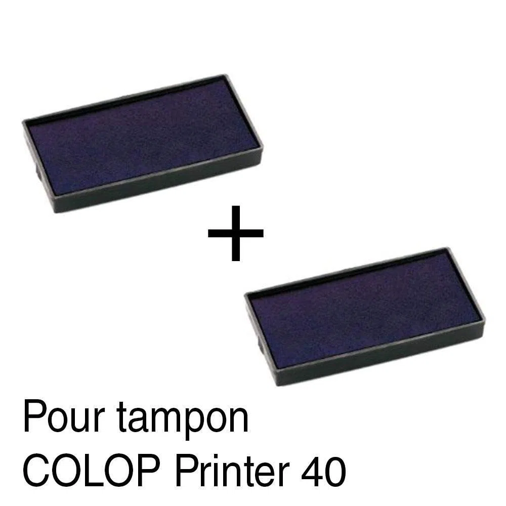 2 cinta de tinta de recarga para sello Colop Printer 40 59 x 23 mm, color negro