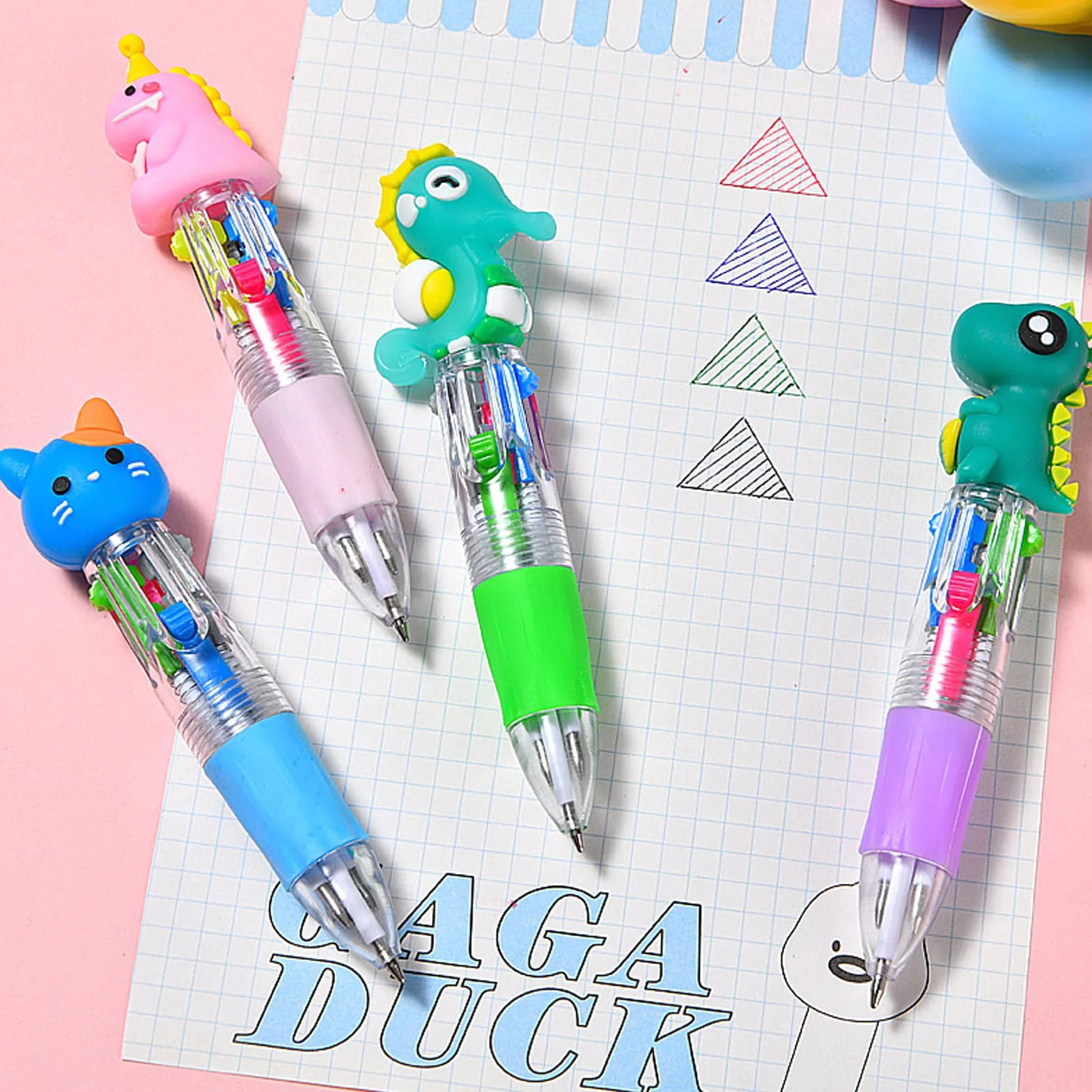 40 Bolígrafos Retráctiles 4 Colores Mini Bolígrafos colores Creativo Lindo Bolígrafo de Dibujos Animados, Bolígrafo Retráctil Material Escolar para Deberes Escuela Oficina Regalos