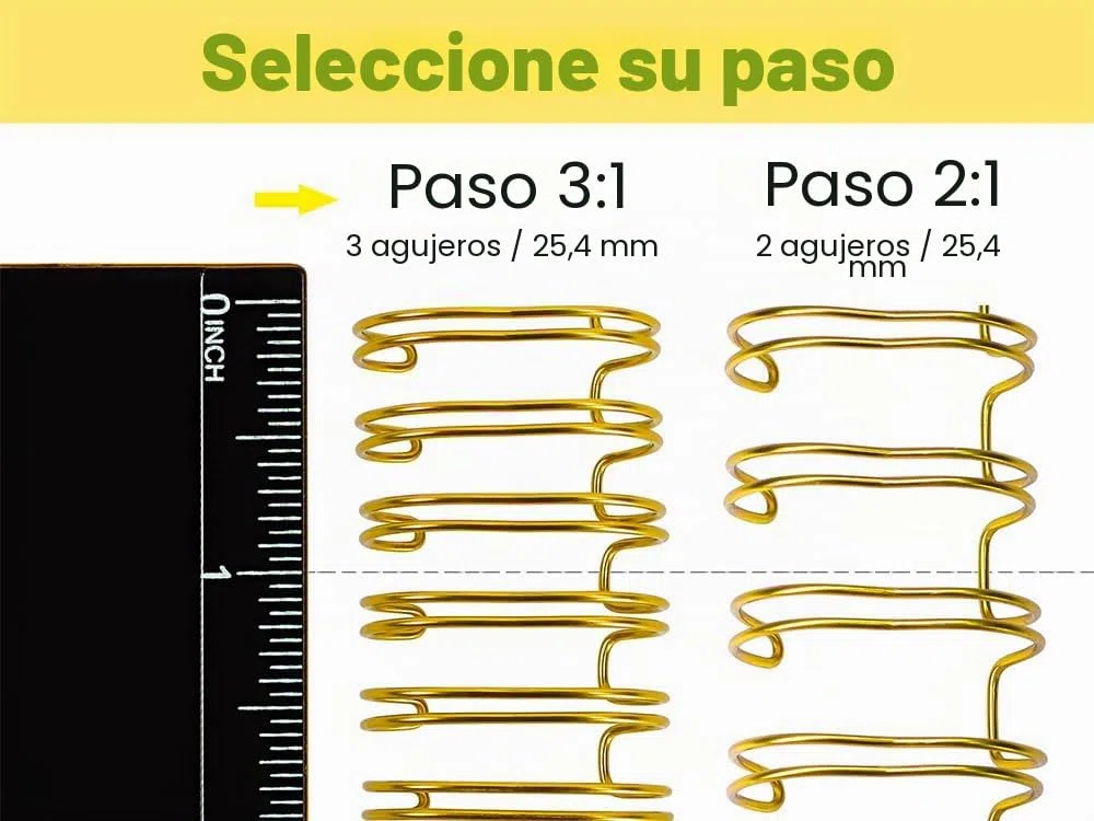 RAYSON Lomos de encuadernación de alambre, 34 bucles, colores mixtos, 40 hojas, paso 3:1, 7,9 mm, A4, paquete de 100