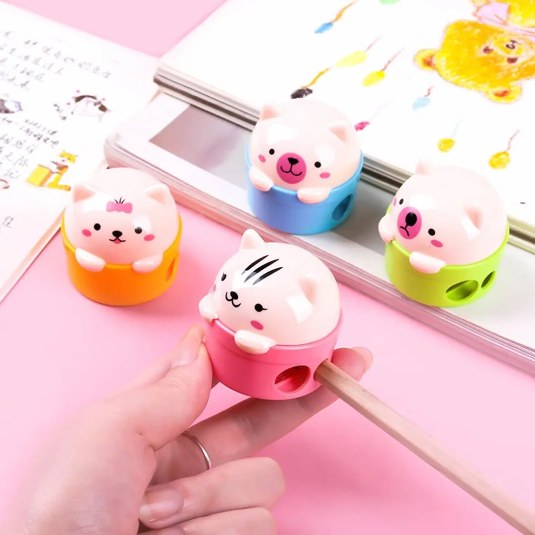 JZK 24 Sacapuntas de Animales Pequeños Con Contenedor para Bolsas de Fiesta, Regalos de Cumpleaños y Premios de Juego para Niños y Niñas