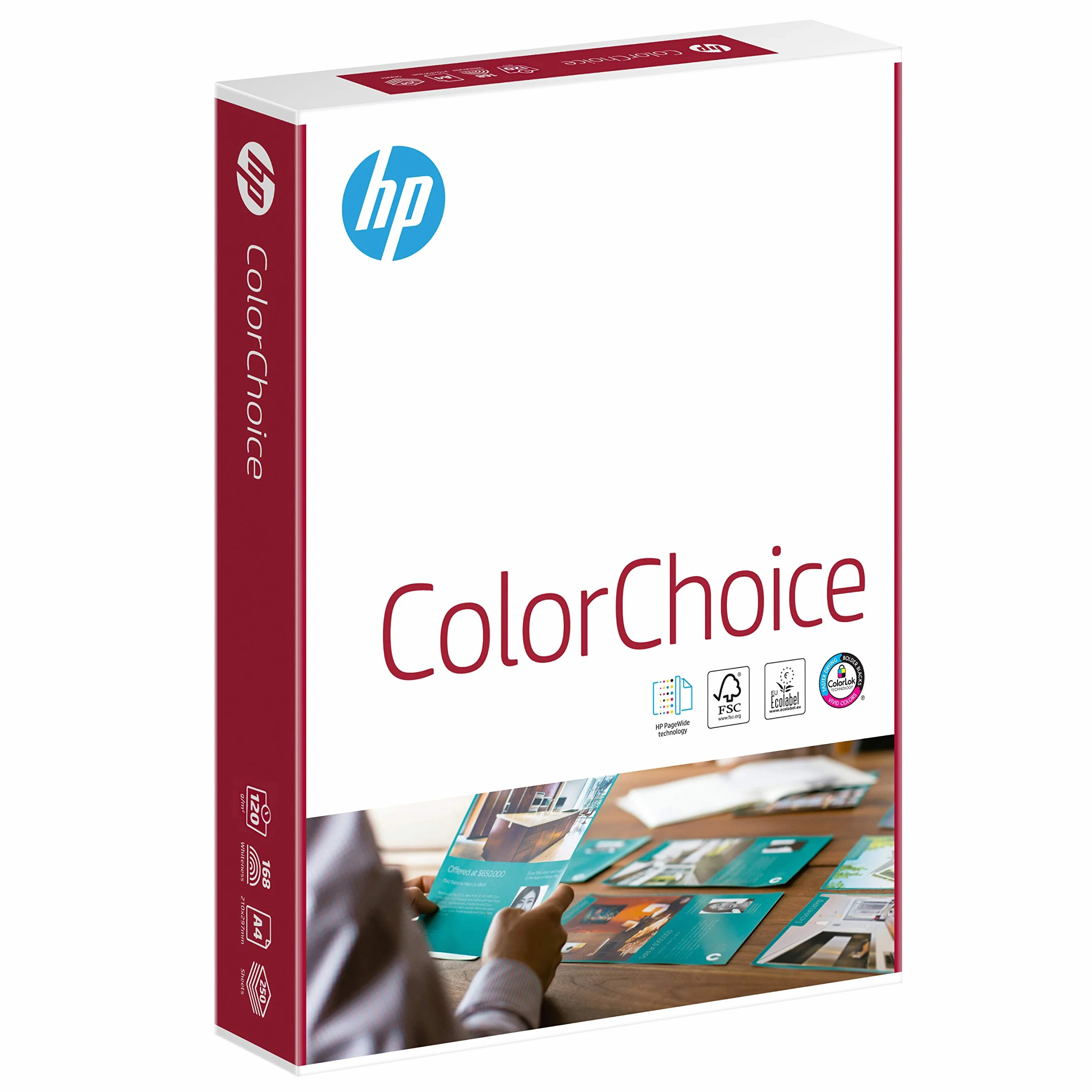 HP Paper Colour Laser A4, 250 hojas, color blanco