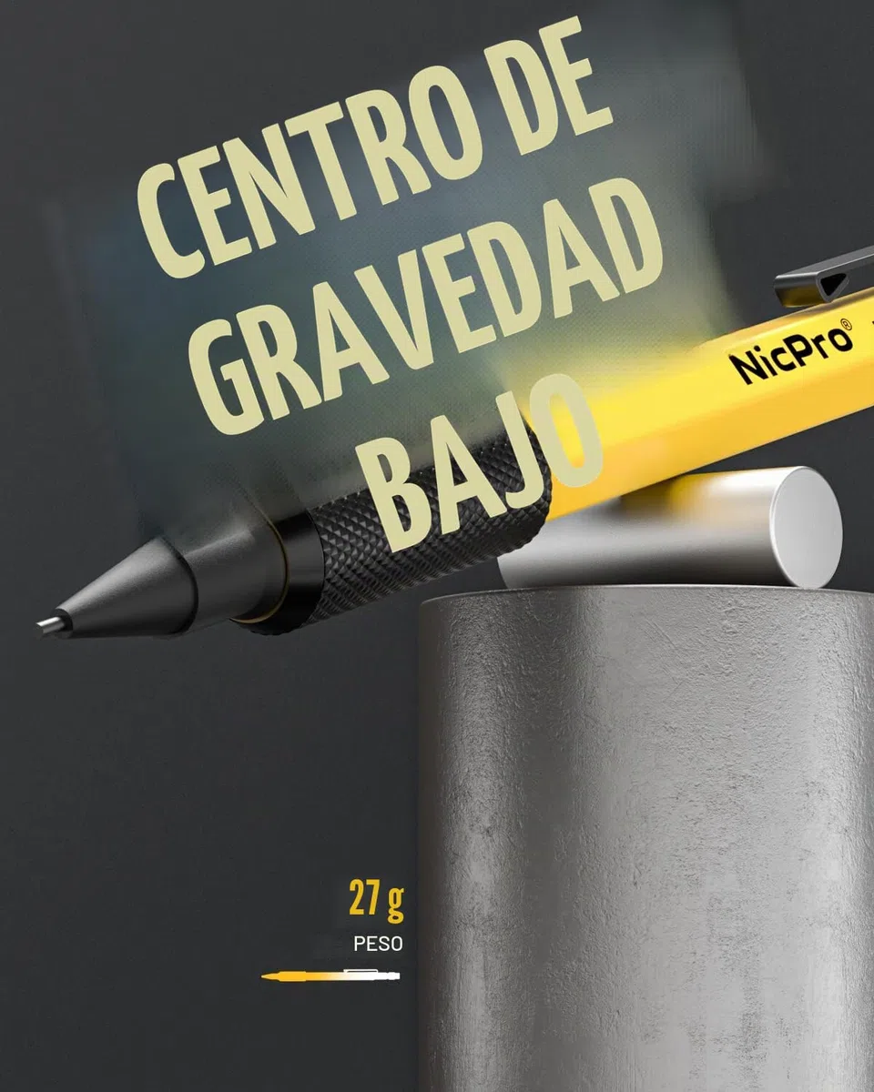 Nicpro 3 Piezas Portaminas Mecánicos de 1,3 mm con 3 Tubos Recambios de Lápiz, 3 Borradores, Lápiz de Carpintero Resistente para Marcar al Aire Libre, Dibujar, Carpintería con Estuche