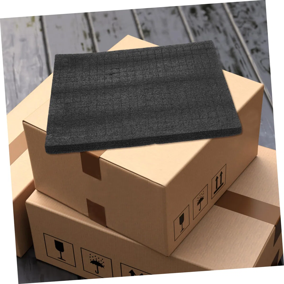 Láminas de Espuma Negra para Embalaje Almohadilla de Esponja Resistente a Impactos, Tamaño 33x25x2 Cm, Adecuado para Organizar y Proteger Objetos Variados