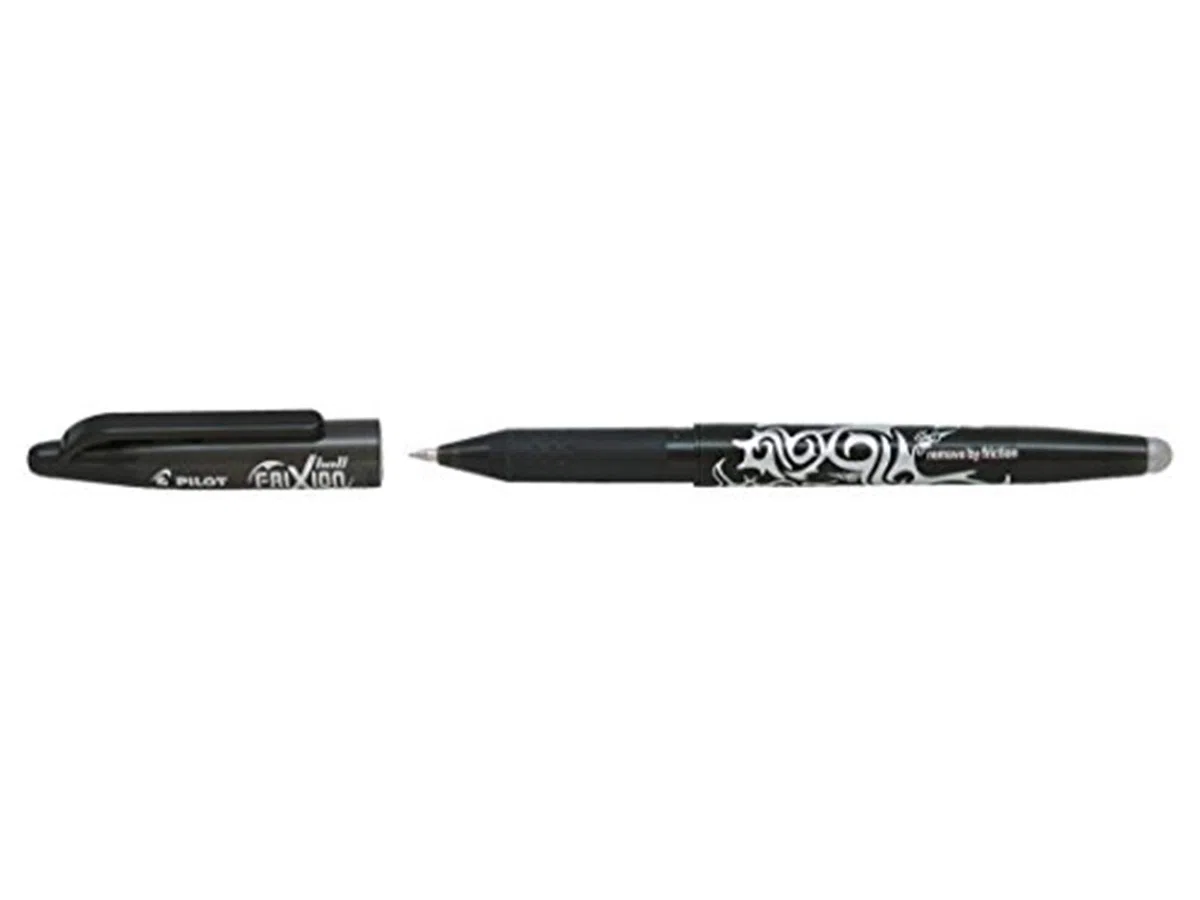 PILOT Caja de 2 FriXion Ball + 2 Set de 3 recambios + 1 goma -Bolígrafo rollerball recargable - 2 Azul, 2 Negro - Punta Media