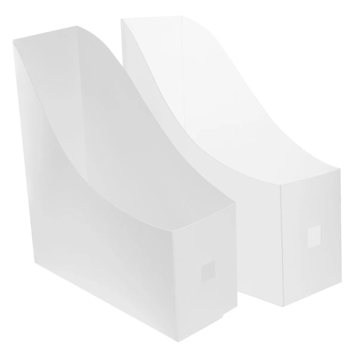OSALADI 2Piezas Organizador de Estantes de Almacenamiento para Revistas y Carpetas Rack Escritorio para Oficina Caja Almacenamiento Archivos Diseño Color Lechoso