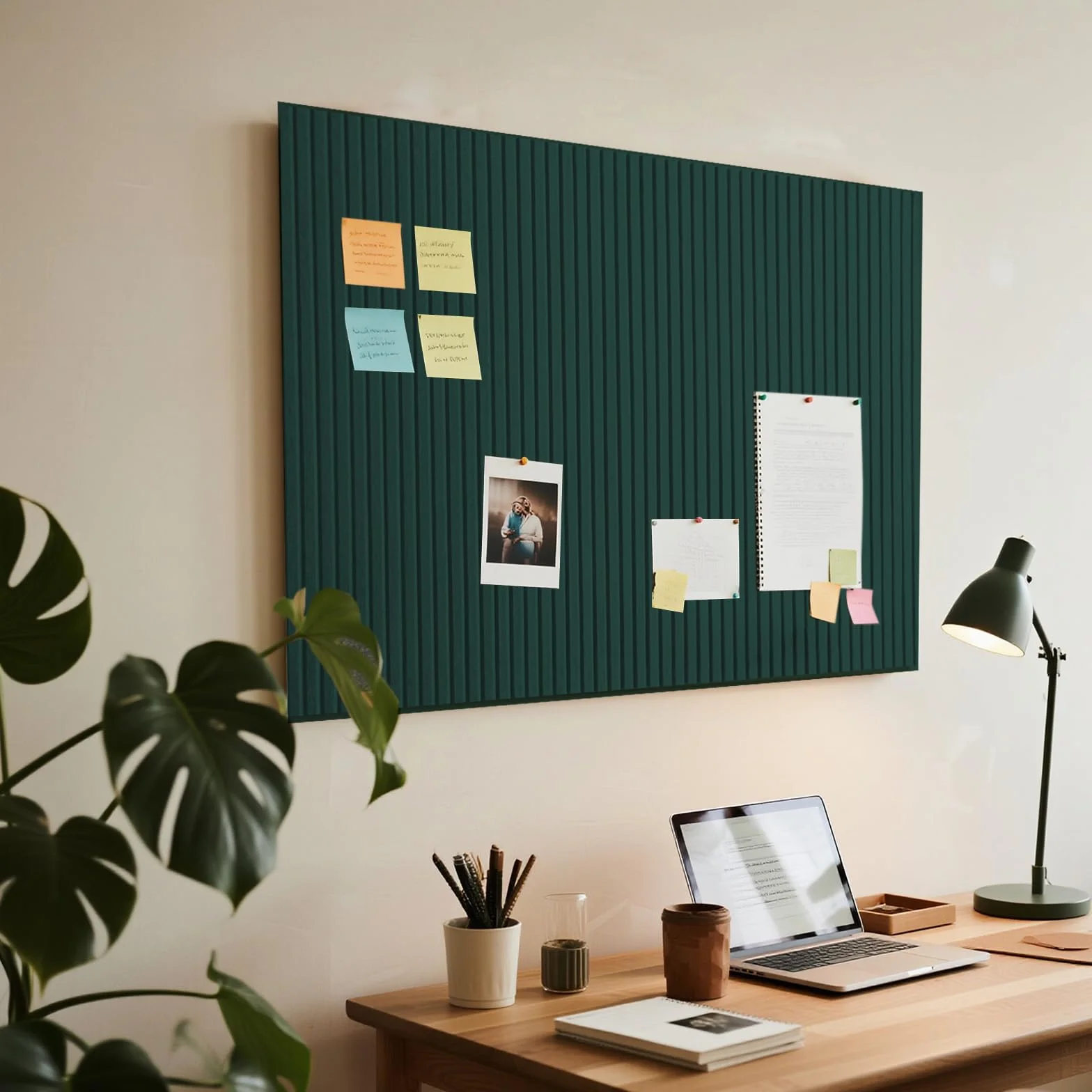 40x60 cm Pizarra Grande Autoadhesiva – Pizarra Decorativa de Felpa, Pizarra de Corcho, Tabla Fotográfica Plegable, Tablero de Memo Vision para Oficina, Hogar y Dormitorio Infantil