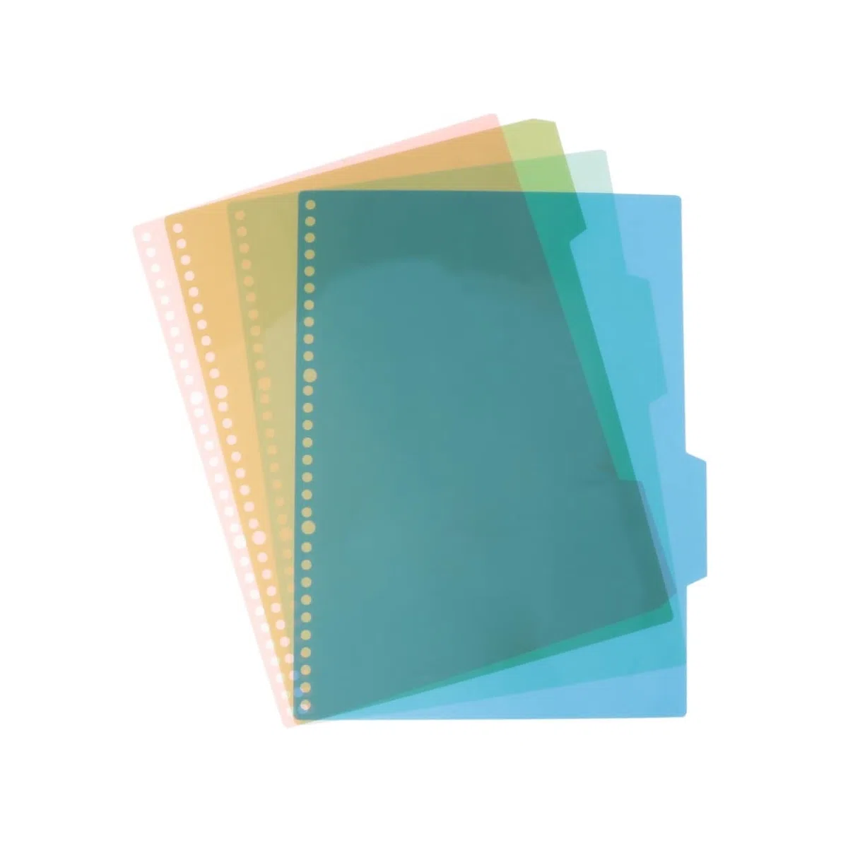 Separadores de Carpeta Insertables A4 30 Agujeros Pp Ecológico Multicolor 20 Unidades para Oficina y Material Escolar