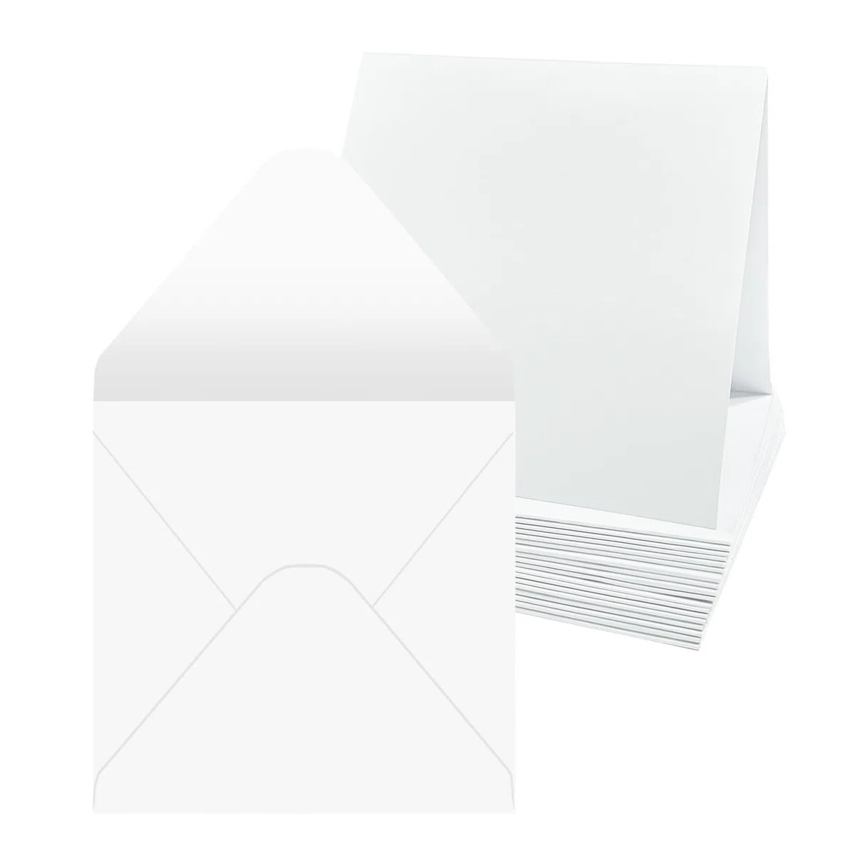 Juego de 20 tarjetas en blanco de 8 x 8 pulgadas con sobres, sobres de 100 g/m², 300 g/m², tarjetas plegables para tarjetas de felicitación, invitaciones, tarjetas de cumpleaños, tarjetas de