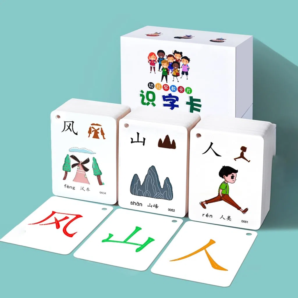 Tarjetas didácticas de Caracteres Chinos, Ayuda para el Aprendizaje de Chino, Tarjeta de alfabetización China, Pinyin e Ilustraciones de Trazos para Principiantes en el Aprendizaje de Chino