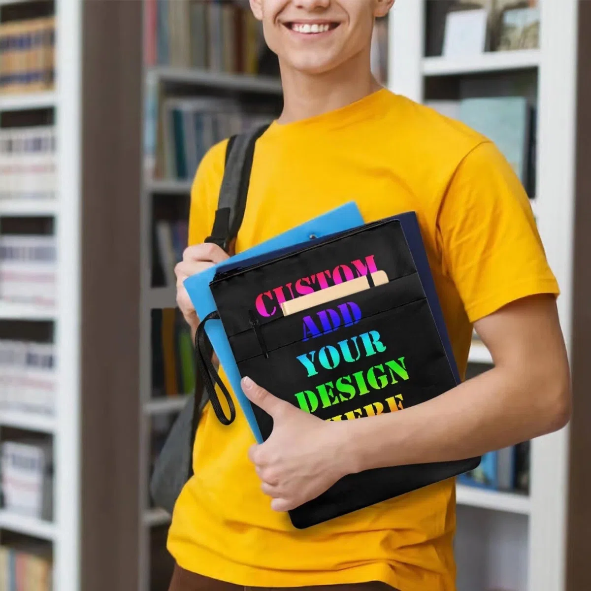 Xoenoiee Funda de libro personalizada para amantes de los libros, funda de libro con cremallera, protector de libros, fundas de libros de tapa blanda, bolsa de almacenamiento para adultos y