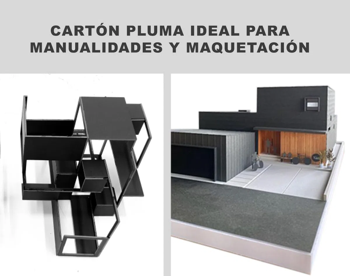 CHELY INTERMARKET Cartón Pluma A4 5 MM Negro Pack 10 Unidades Panel Ligero Para Maquetas Manualidades Rotulación Diseño Escolar Cartelería Exposiciones Proyectos Creativos Presentaciones