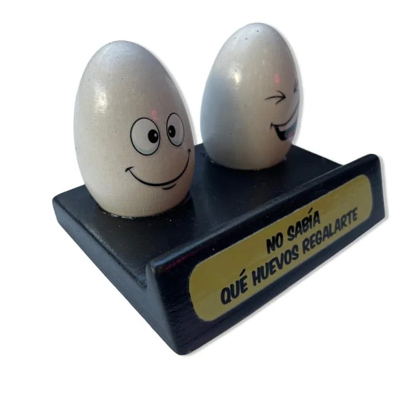 No sabía qué Huevos Regalar - Sujetamóvil par de Huevos - Regalo Original de Broma con Frase Divertida