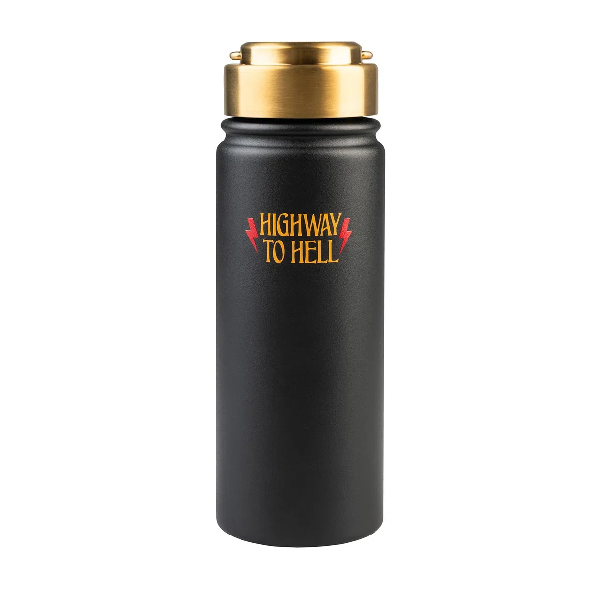 Cantimplora acero inoxidable AC DC - Botella agua gimnasio Termica 550 ml | Water bottle Tapon Hermetico, Asa y Aislamiento Doble pared Frio/Calor | Regalos Merchandising Oficial