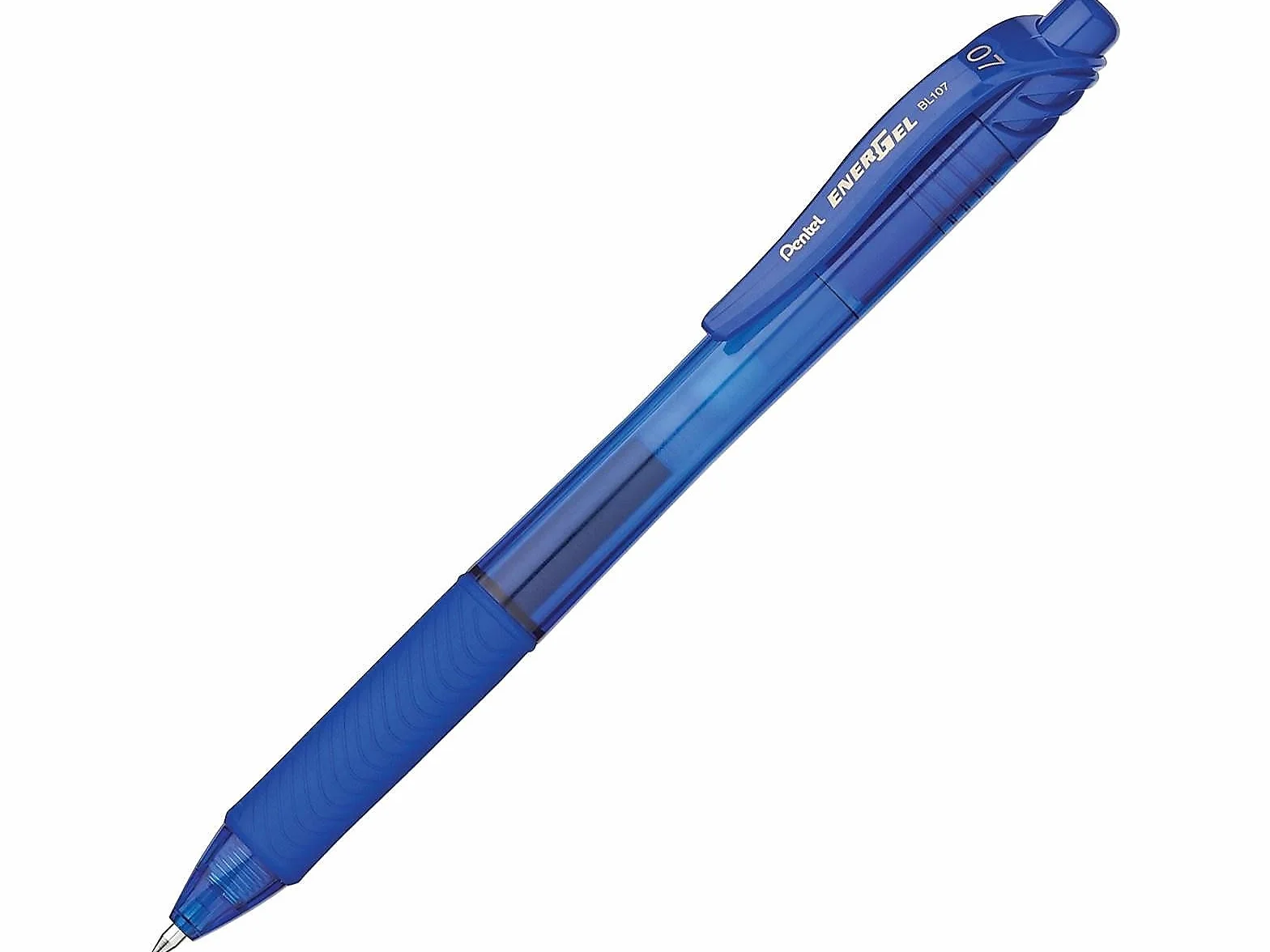 Pentel Energel X BL107 - Retráctil Líquido Gel Bolígrafo - 0.7mm - 84% Recicladas - Azul - Caja de 12
