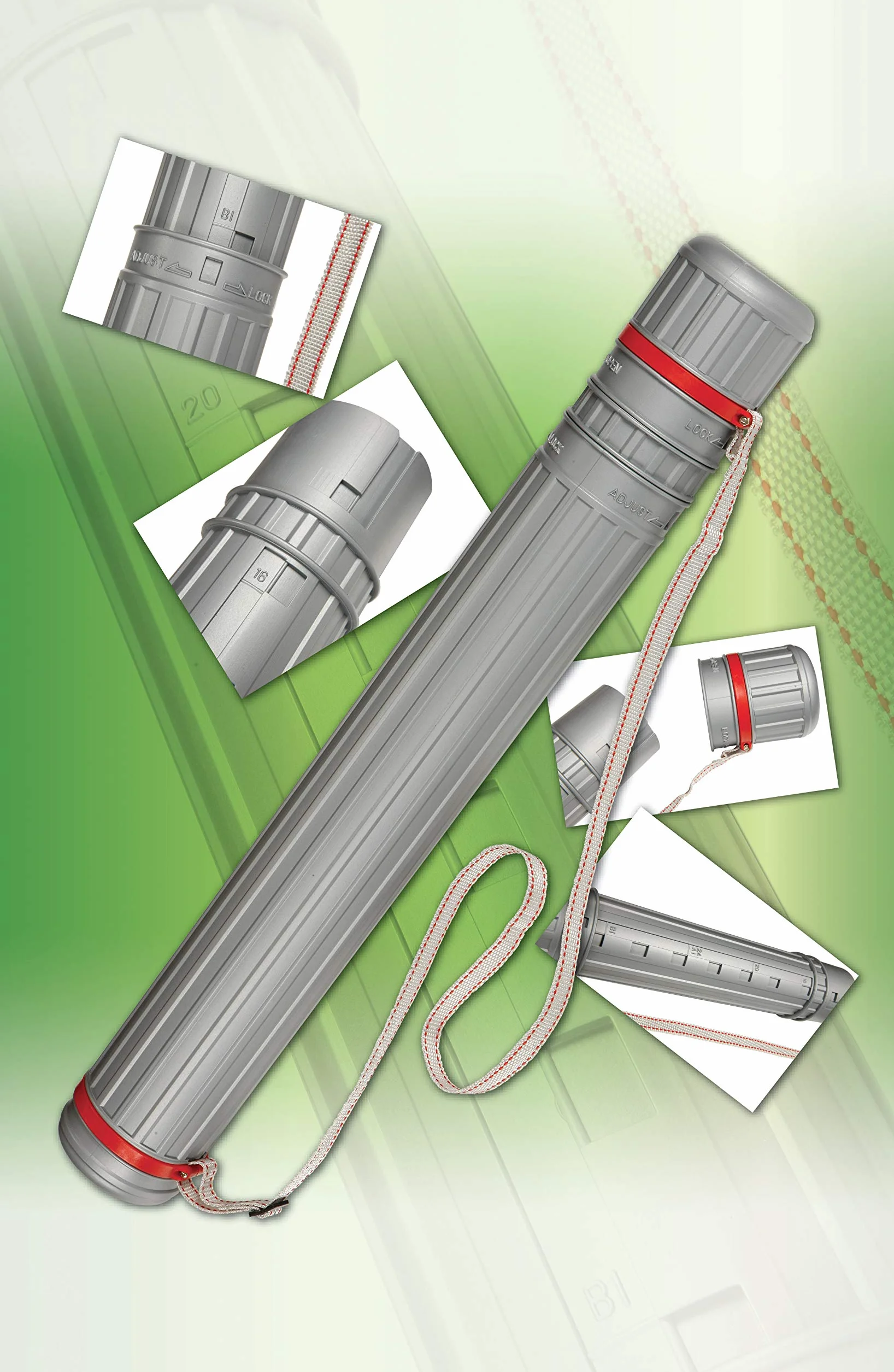 Alevar Tubo de dibujo extensible gris