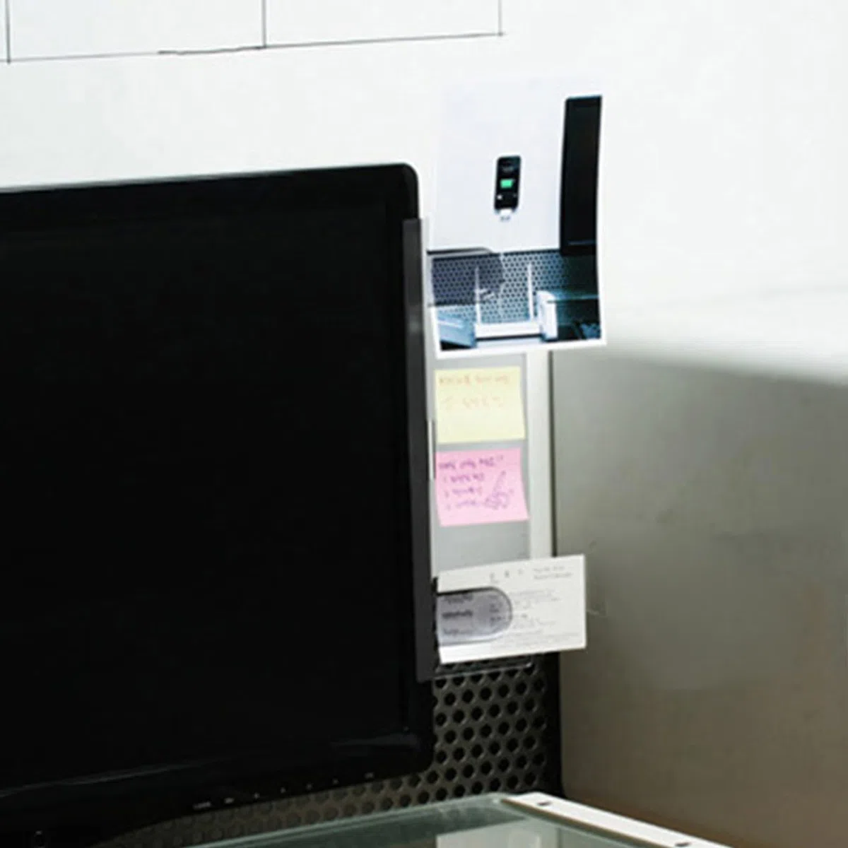 Clip para documentos, soporte de papel para documentos, soporte de clip para mensajes de documentos, monitor de mesa, fácil de instalar, placa de almacenamiento para fotos, papel A4, documentos, notas
