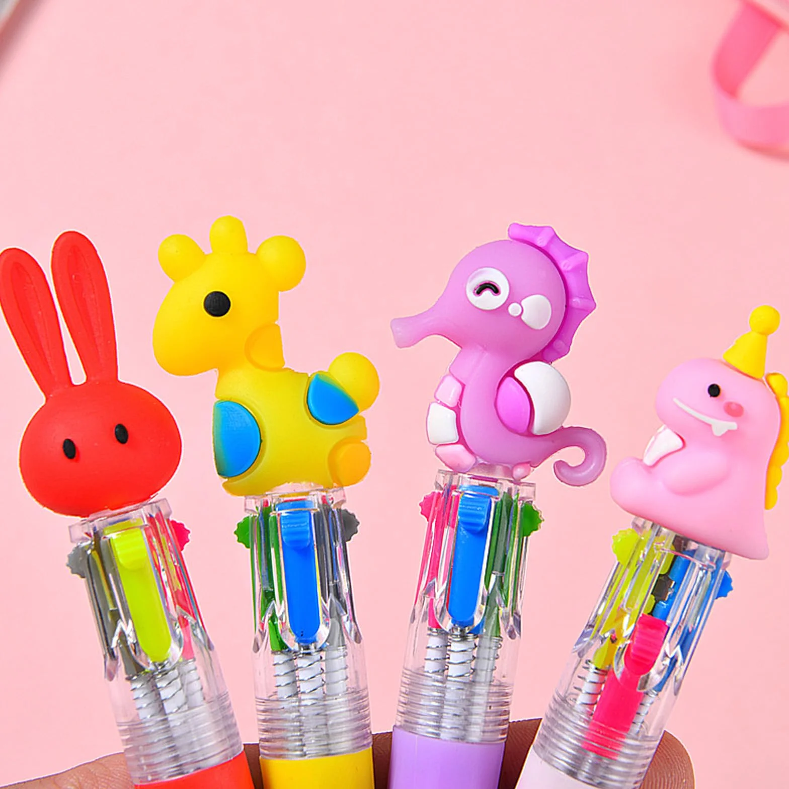 40 Bolígrafos Retráctiles 4 Colores Mini Bolígrafos colores Creativo Lindo Bolígrafo de Dibujos Animados, Bolígrafo Retráctil Material Escolar para Deberes Escuela Oficina Regalos