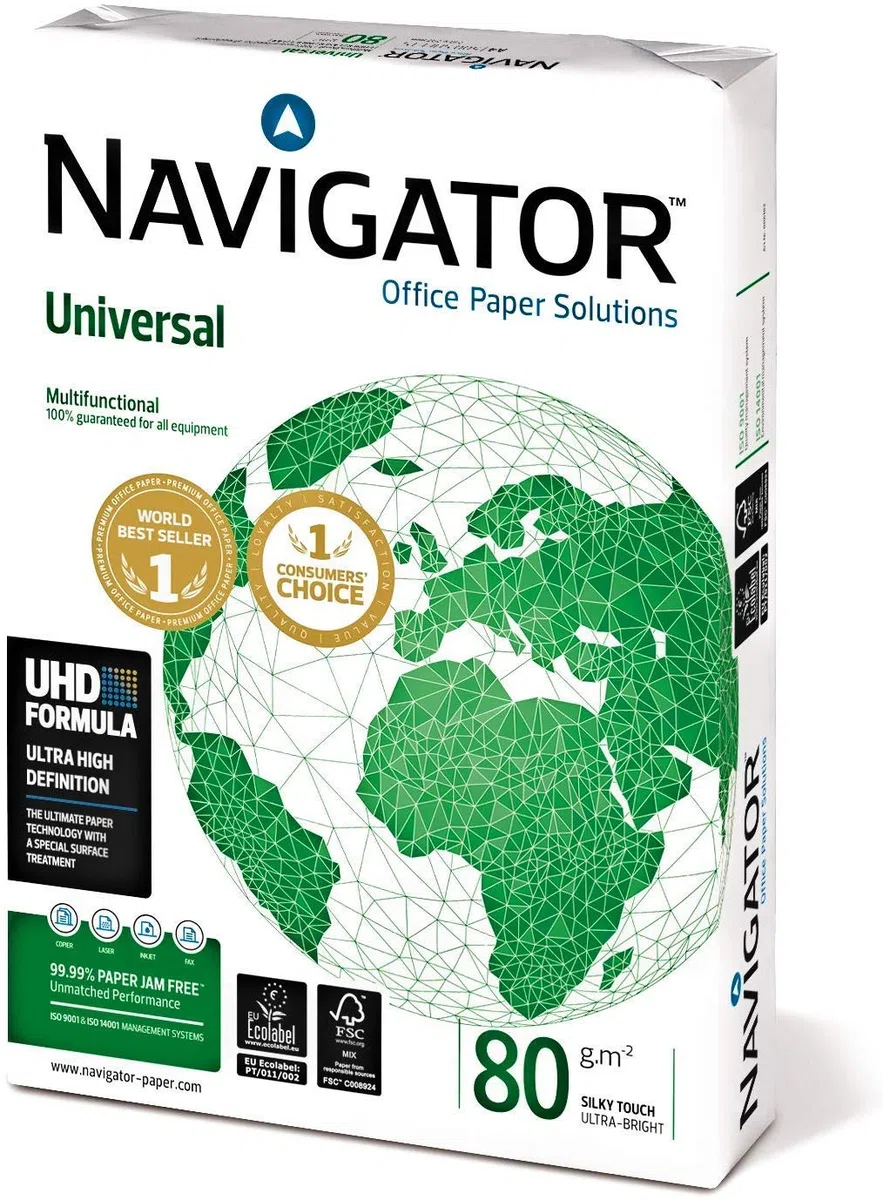Navigator NUN0800037 - Papel multifunción (80 g/m², A3, 500 hojas), color blanco