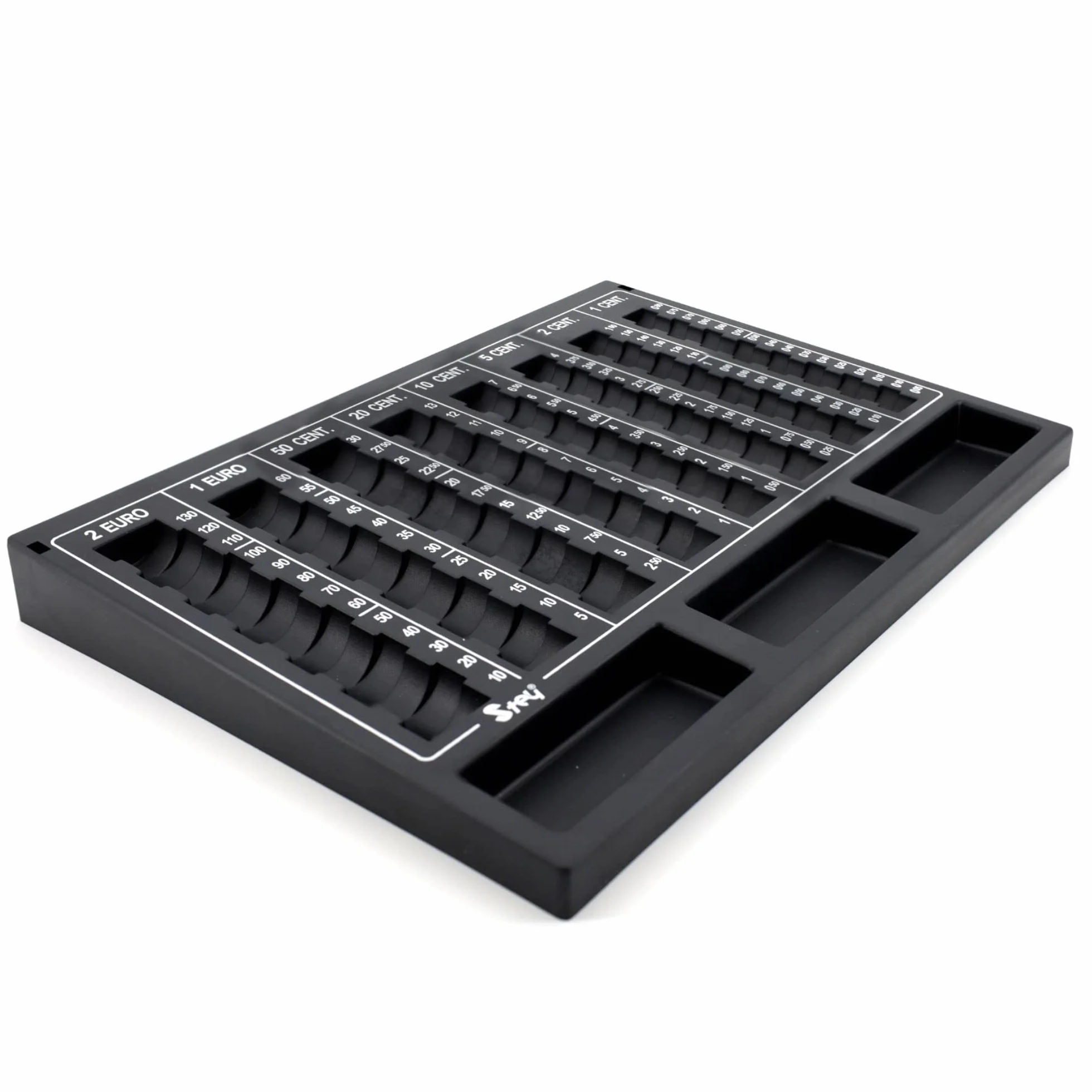 Caja de caudales organizador de monedas 33,3x33x3,1 cm Negro