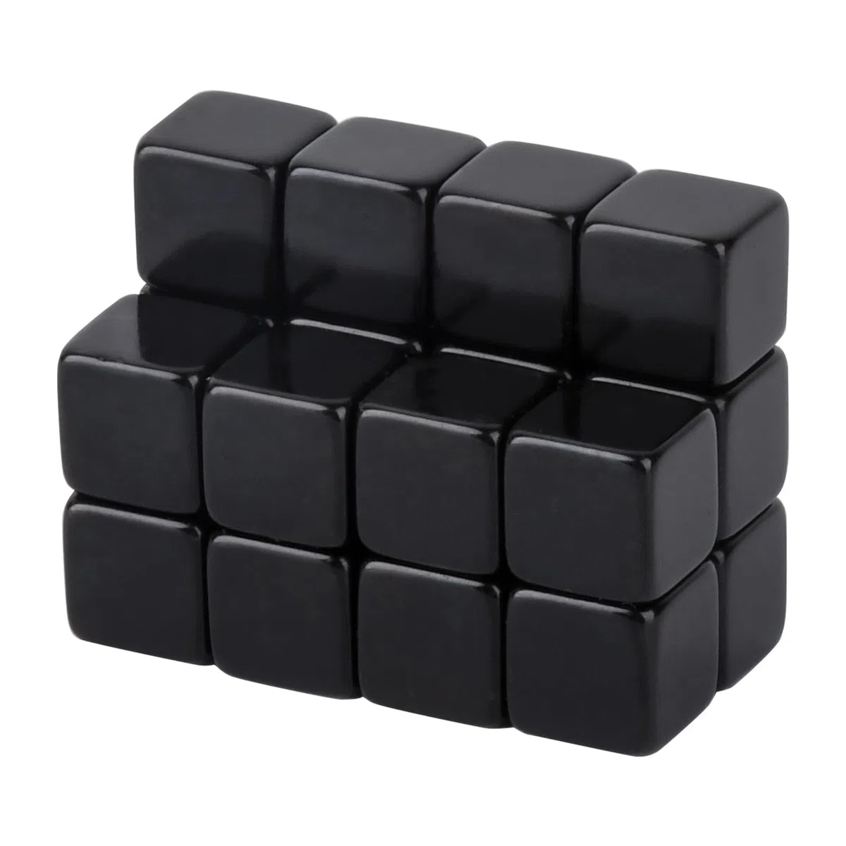 MIN CI 20 Imanes para Pizarra Magnética, 8 x 8 x 8 mm, Fuertes y Pequeños de Neodimio Negro, para Nevera