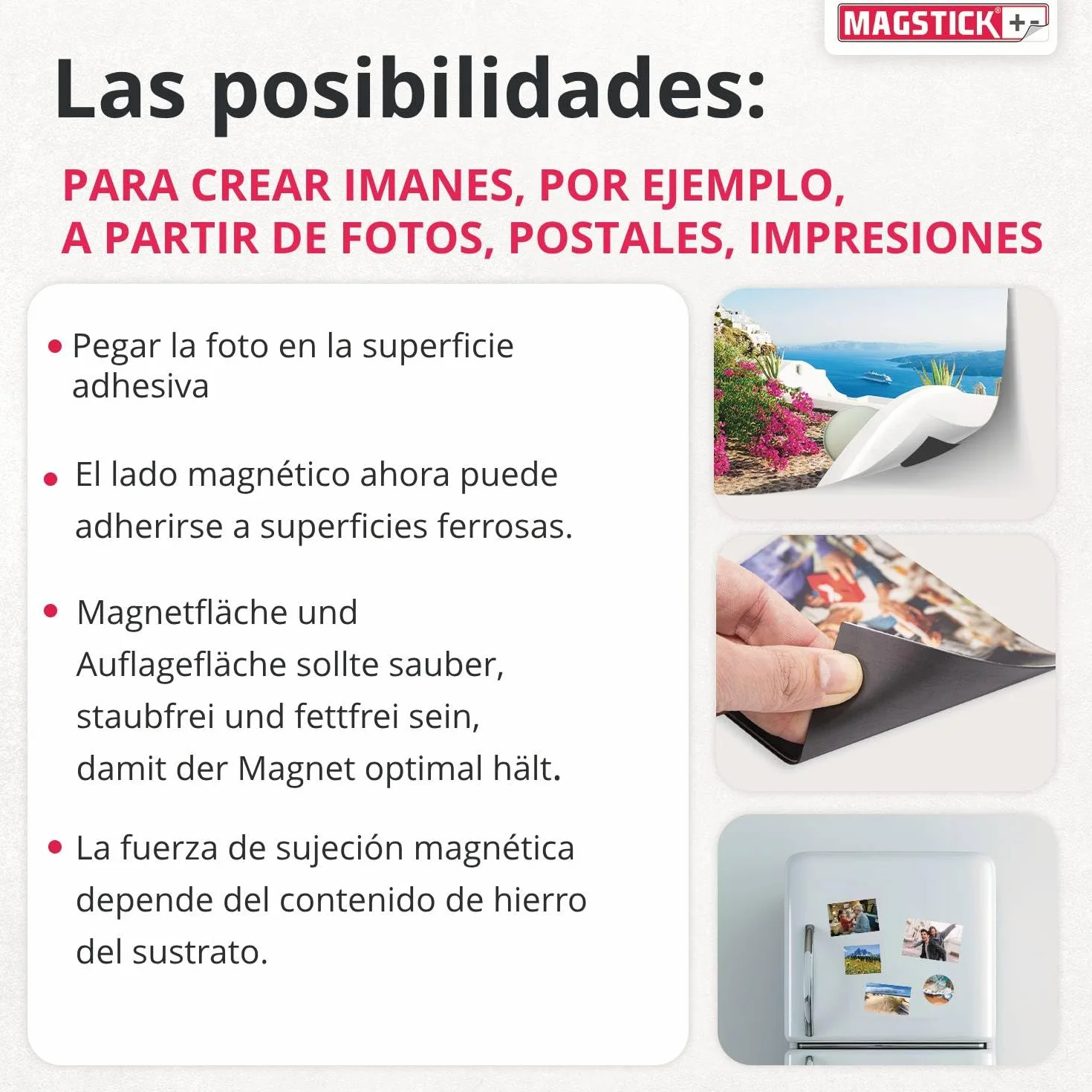 Juego de 10 papeles magnéticos I blanco I DIN A4 I reverso magnético I imprimible con impresoras de chorro de tinta estándar I para etiquetado, impresión o papel fotográfico magnético I mag220