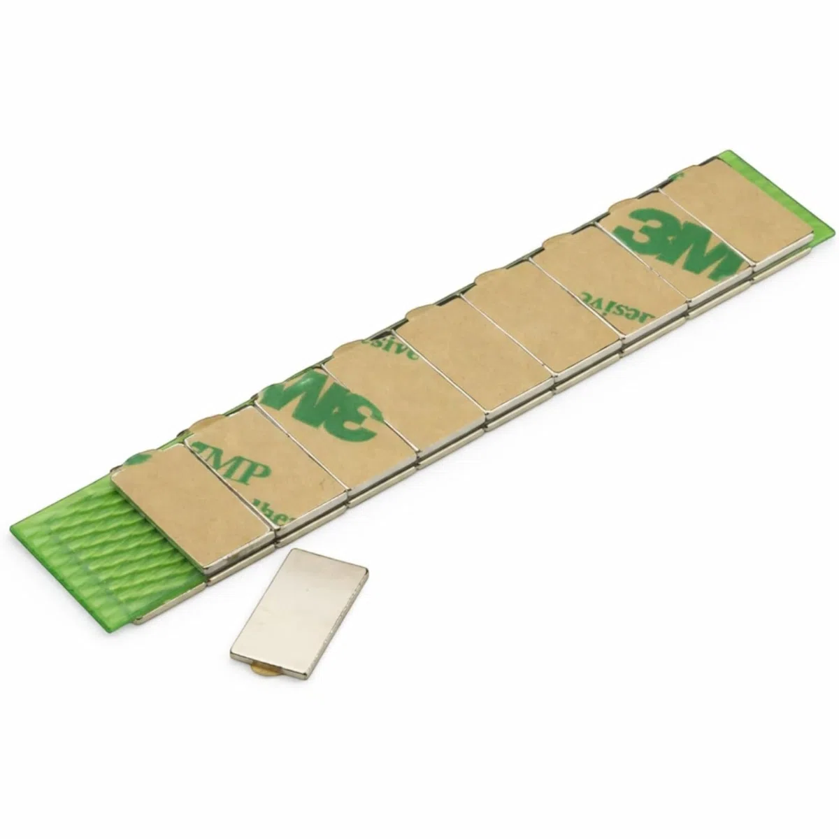 Imanes de Neodimio Autoadhesivos 15x8x1 mm | Paquete de 20 Imanes Fuertes y Duraderos para Pizarras, Manualidades y Organización