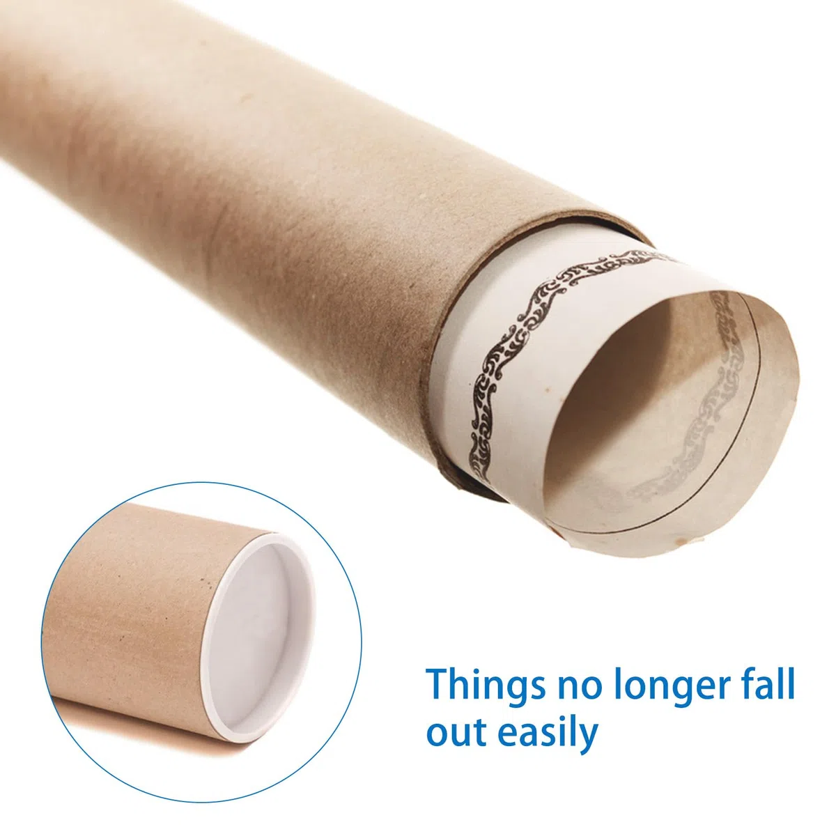INCREWAY 24 fundas de cartón para tubo de correo, cubierta protectora de plástico para papel, tapas de plástico de tapón interior, tapones finales para tubos de correo, documentos, pósteres