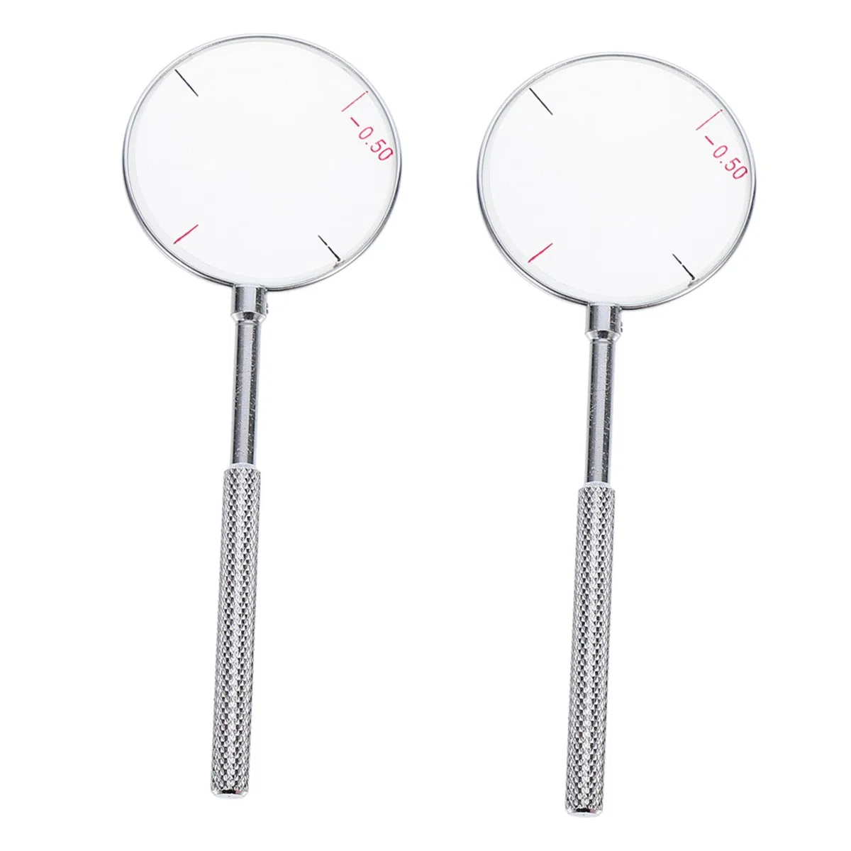 ERINGOGO Lentes Cilíndricas Profesionales 50 Grados, Herramienta Multifunción para Óptica, Cilindro Cruzado Portátil 2 Piezas para Optometría y Accesorios para Gafas, Uso en Tienda Óptica