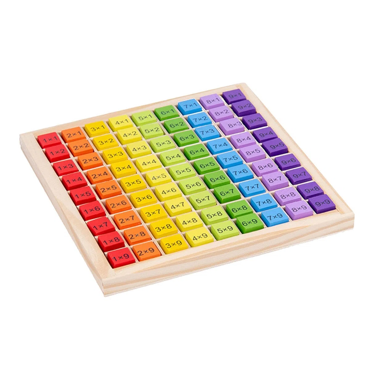 Wooden Math Board | Multiplication Board Educational Learning | Wood Math for Kids | Ideal for Early Childhood Development, Learning and Math Practice at Home or Classroom