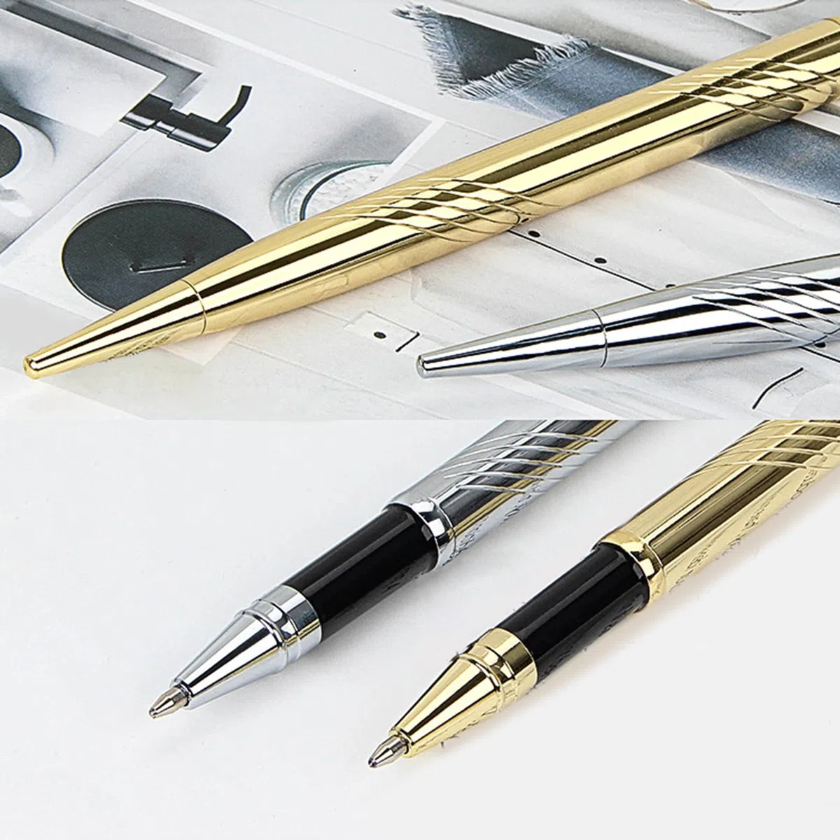 Bolígrafo con base para mostrador de servicio, bolígrafo de recepción, bolígrafo de escritura suave, bolígrafo de invitado de boda, suministros de oficina