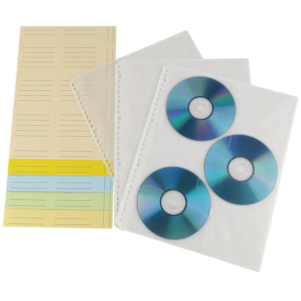 Hama CD-ROM Index Sleeves 60discos Transparente - Estuches de Disco óptico (60 Discos, Transparente, De plástico)